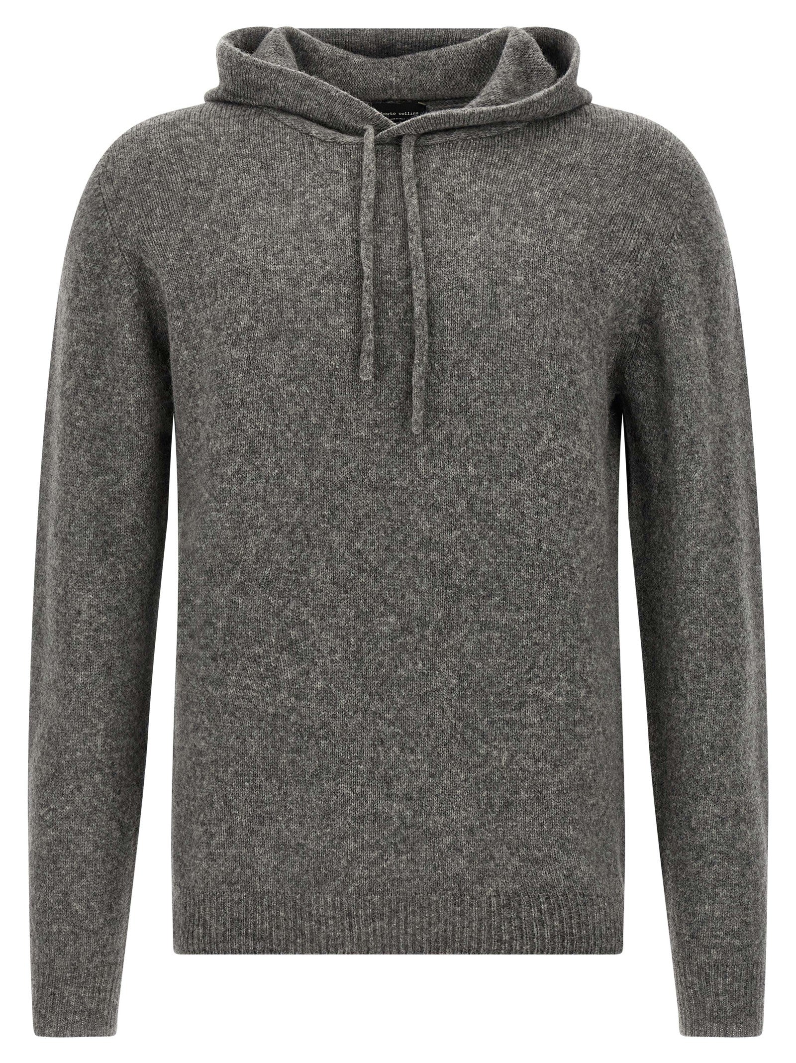 Roberto Collina Grauer Cardigan aus reiner Schurwolle