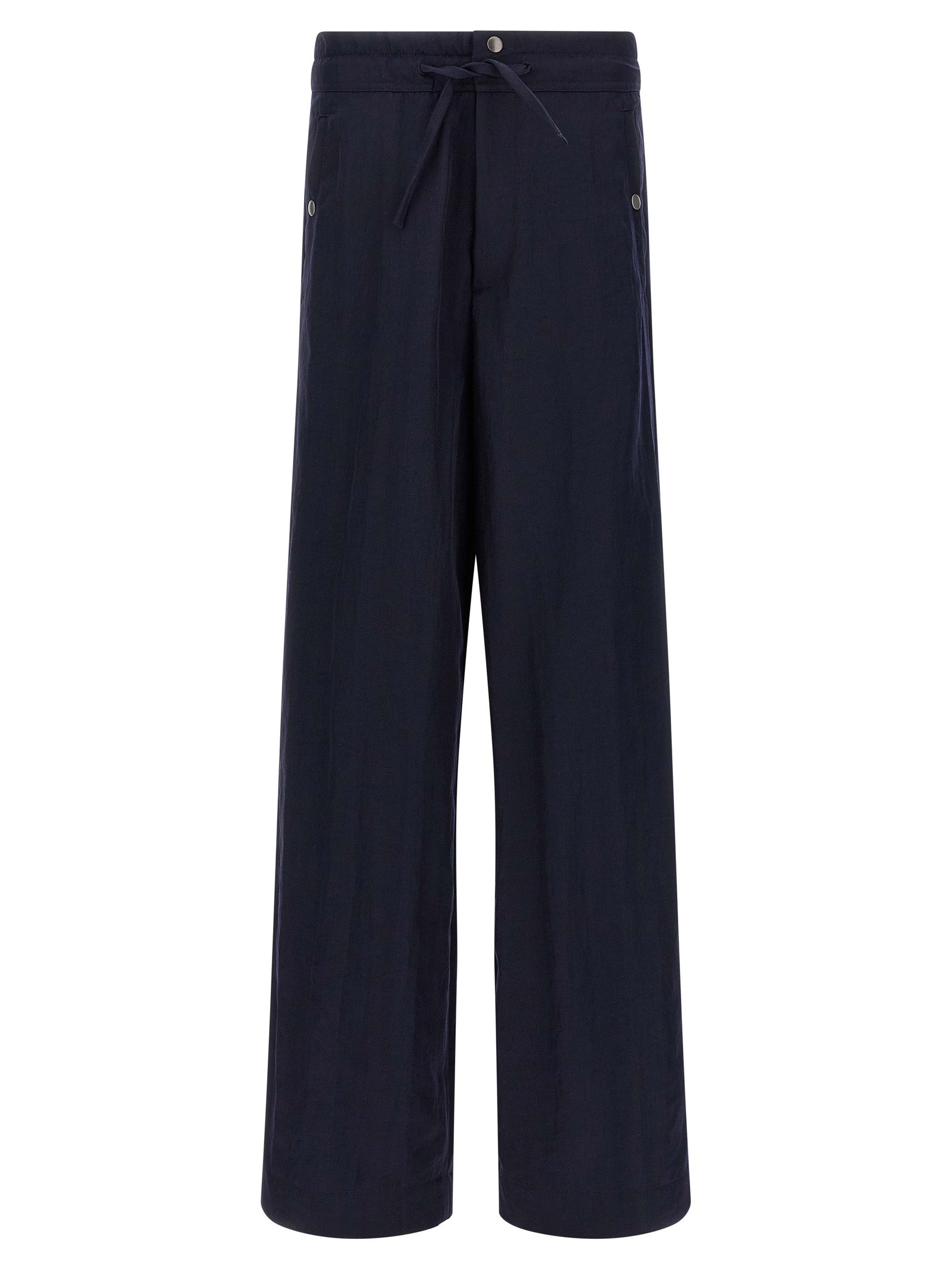 Dries Van Noten Blaue Freizeithose aus Nylon