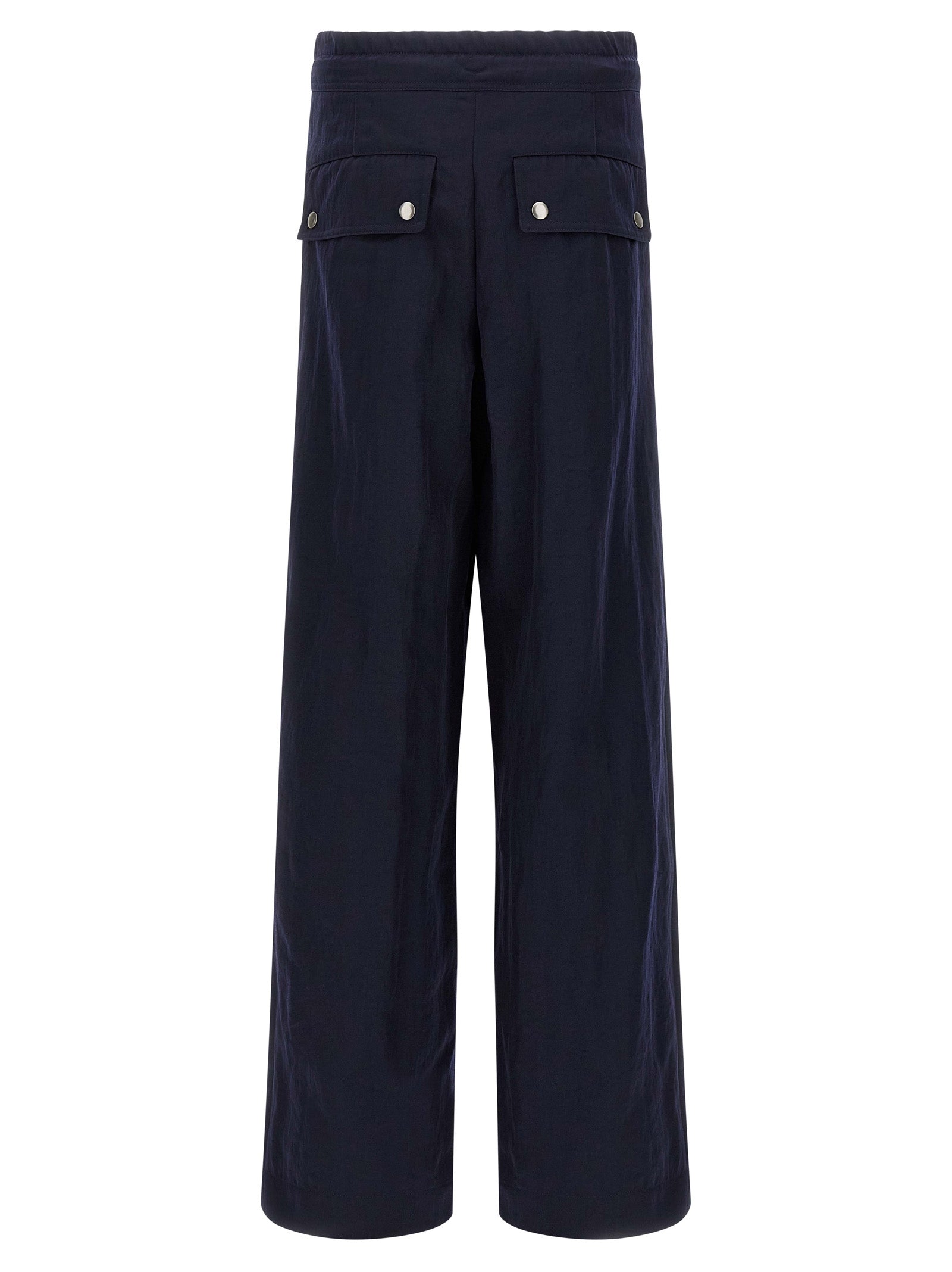 Dries Van Noten Blaue Freizeithose aus Nylon
