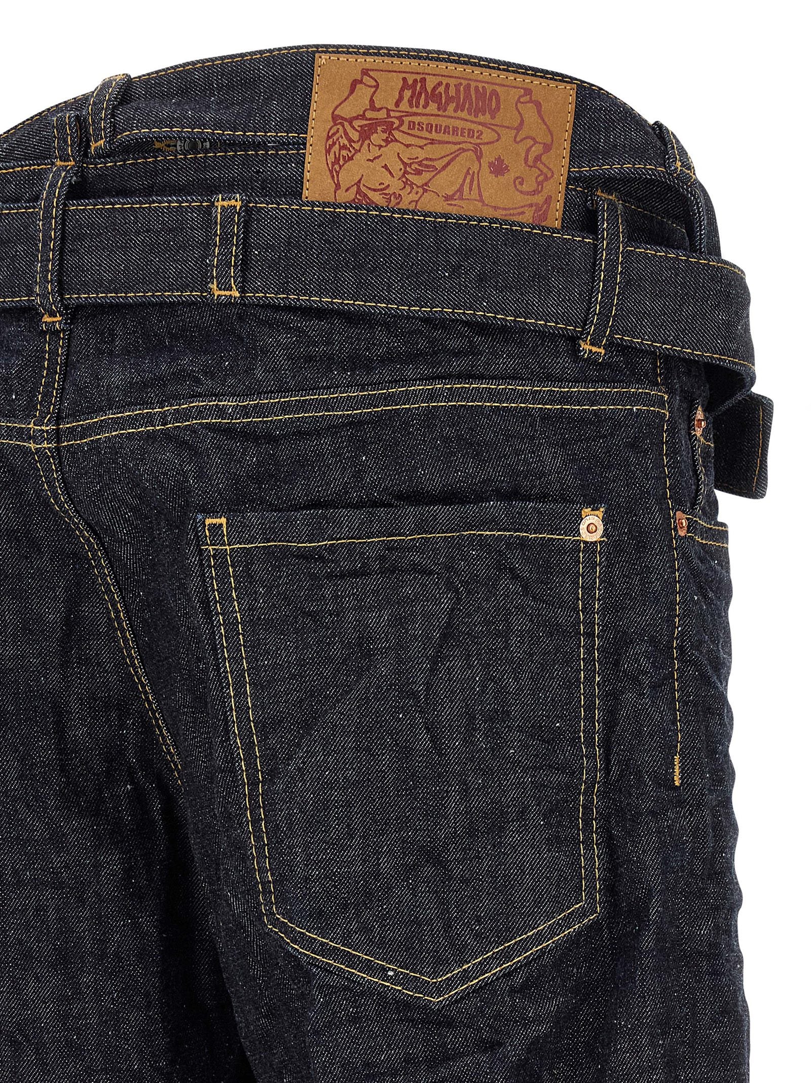Dsquared² Blaue Jeans aus Baumwolle im geraden Schnitt