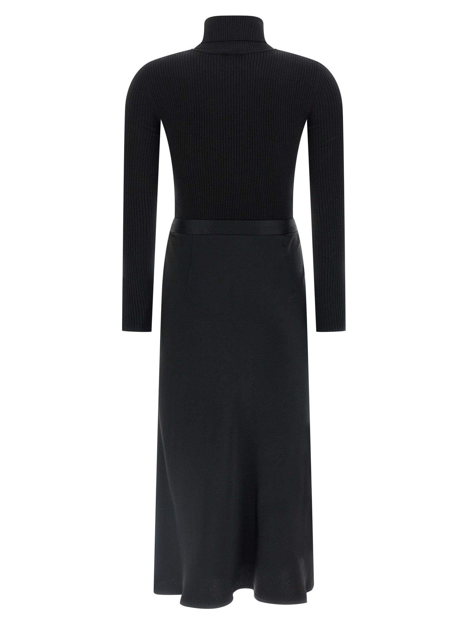 Elisabetta Franchi Schwarzes Lycra Midikleid