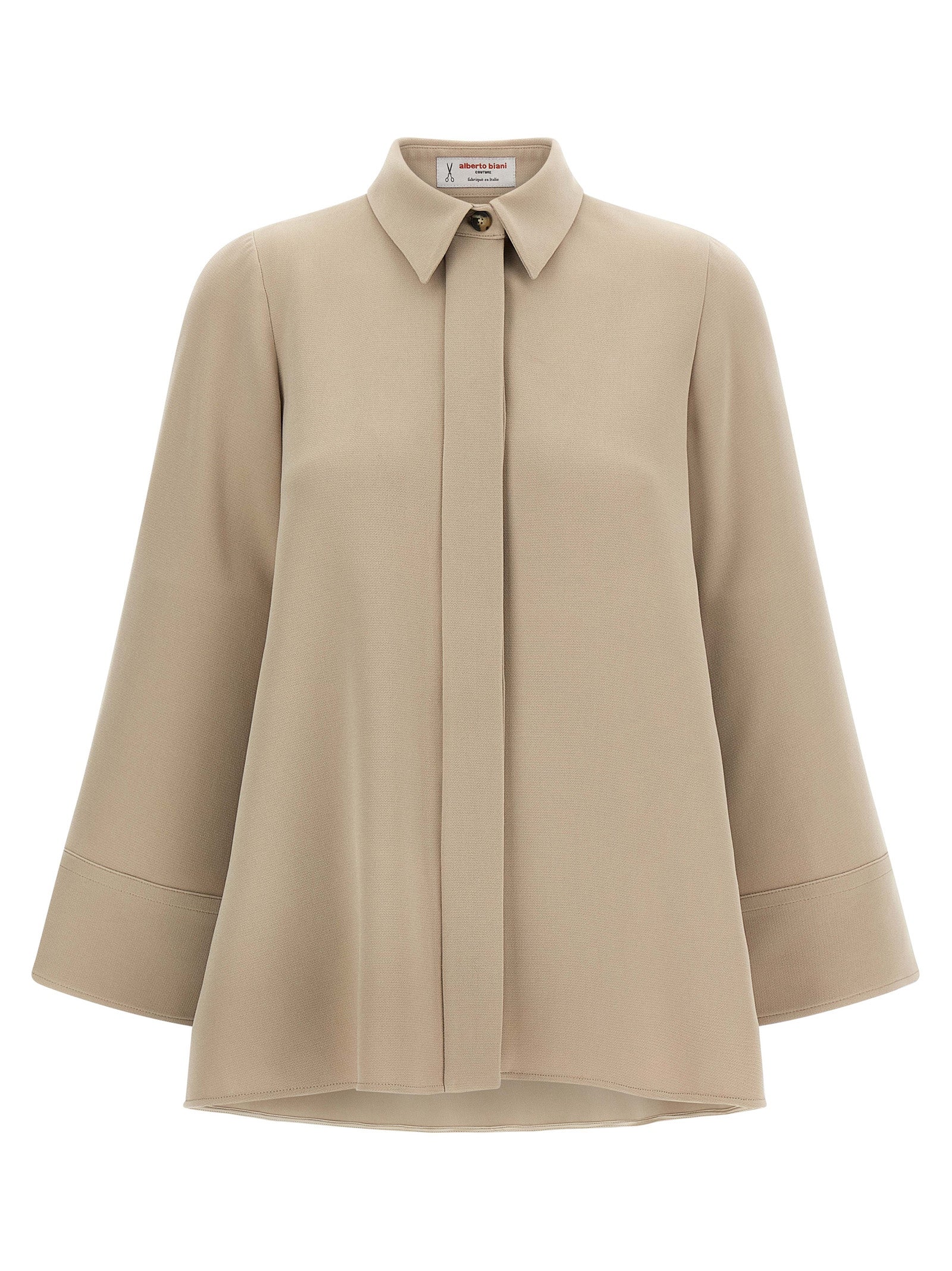 Alberto Biani Beige Triacetat-Bluse