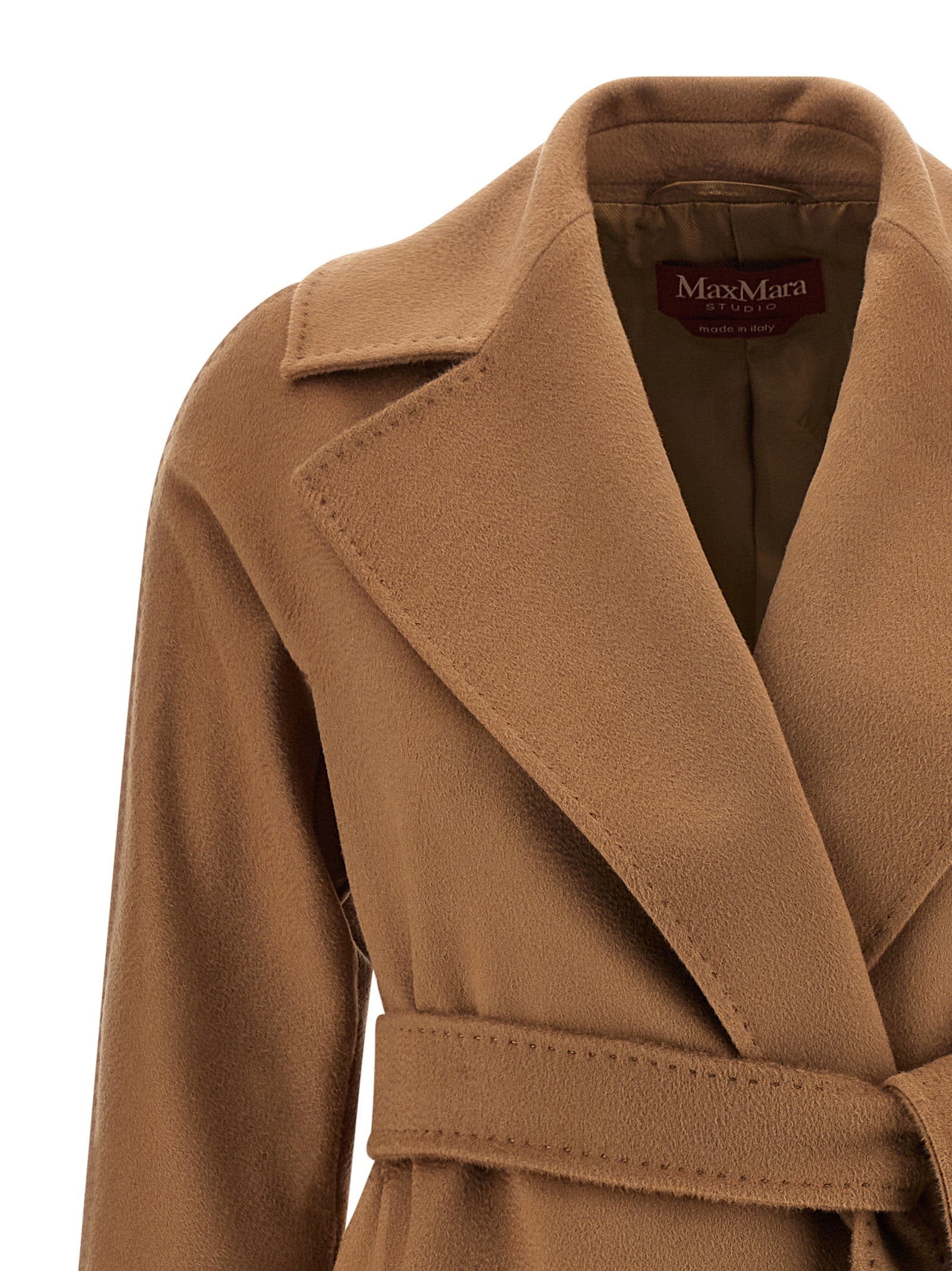 Max Mara Mantel aus reiner Schurwolle in Braun