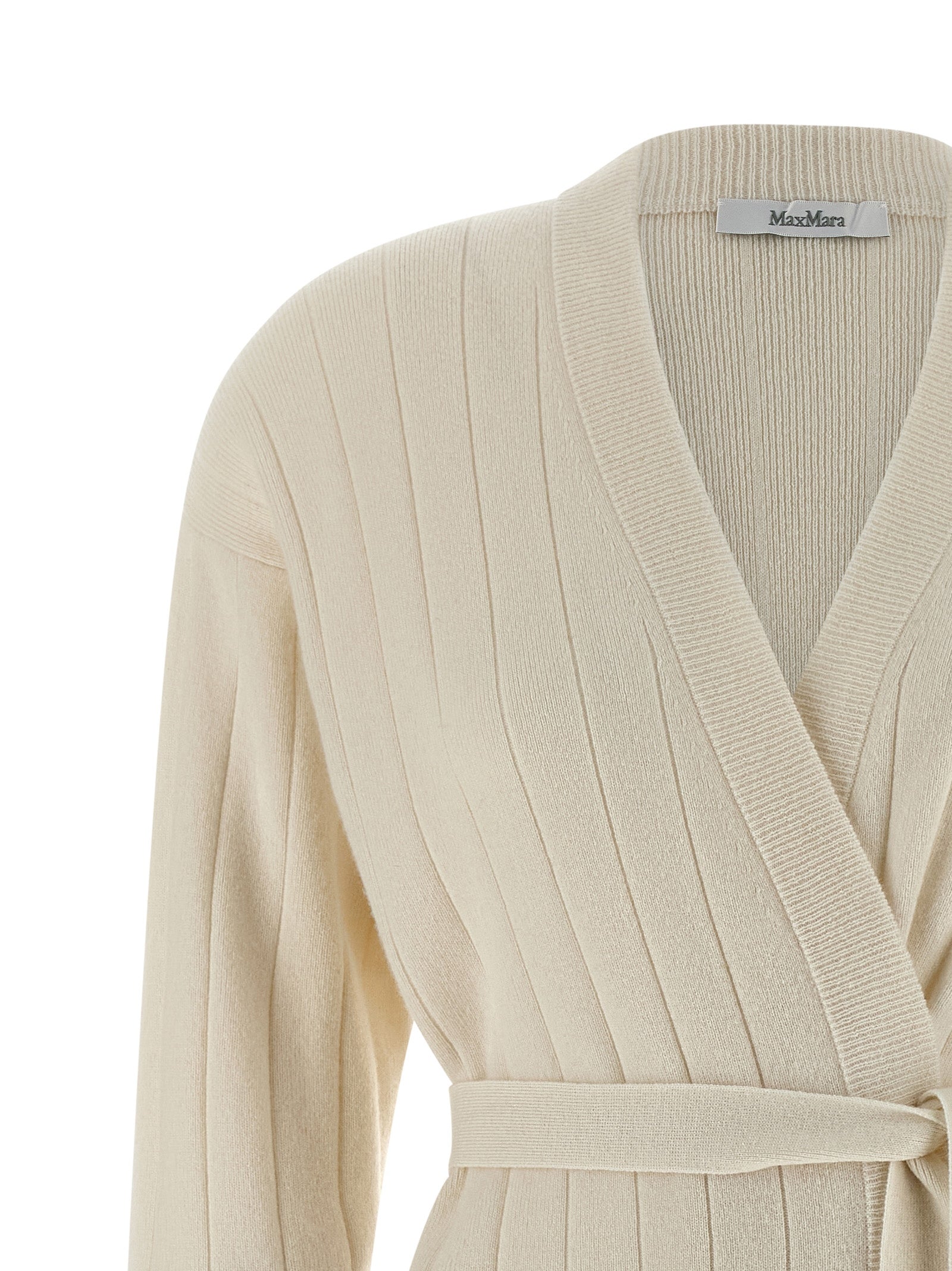 Max Mara Weicher Kaschmir-Cardigan in Weiß