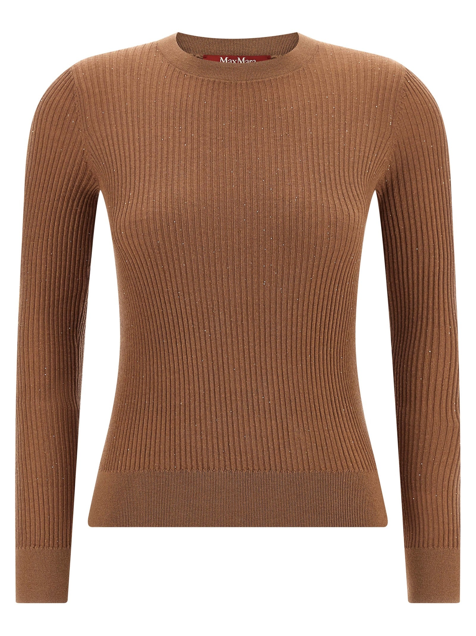 Max Mara Beige Seidenstrickjacke