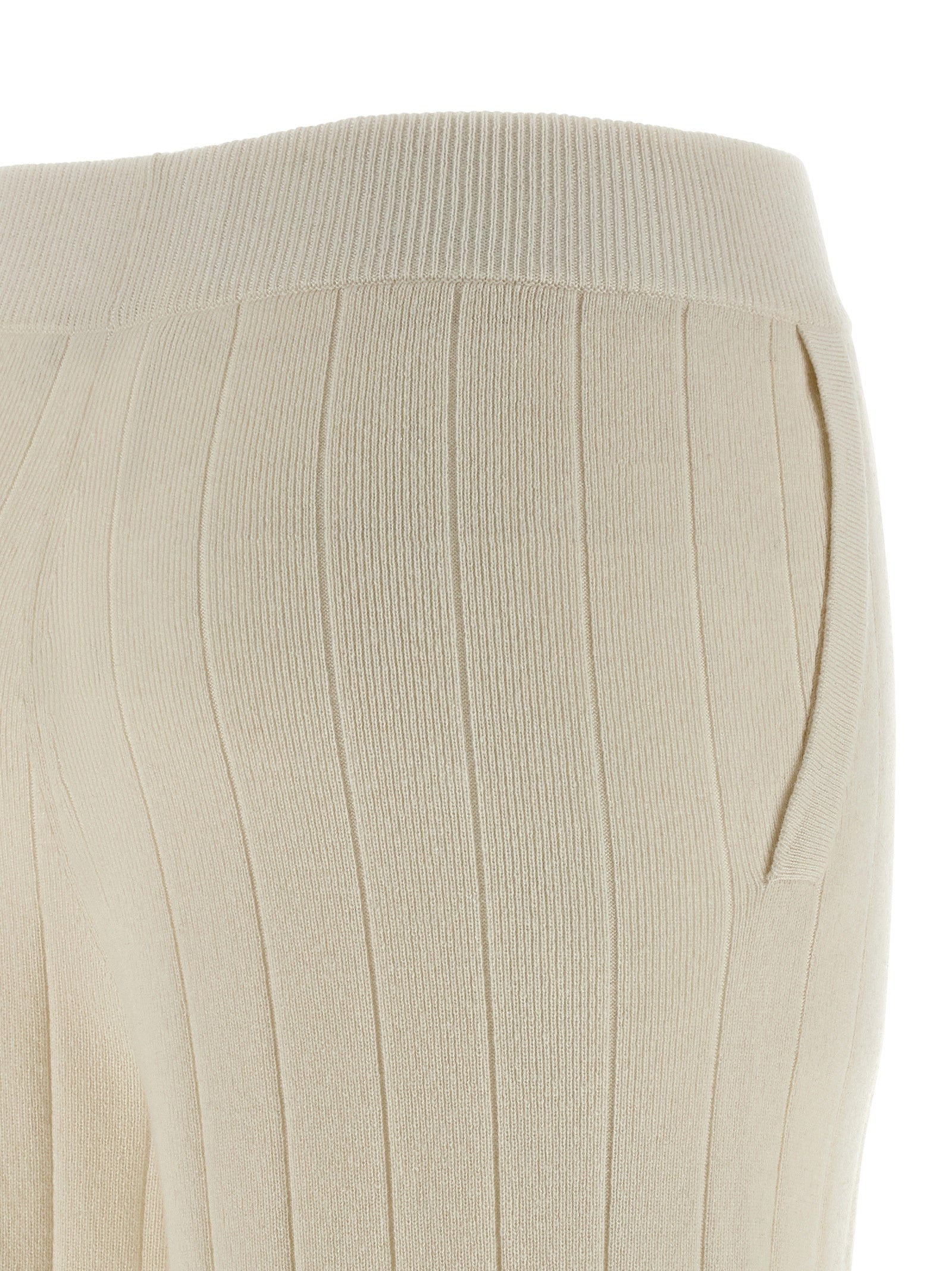 Max Mara Weiße Kaschmir-Jogginghose (Trainingshose)