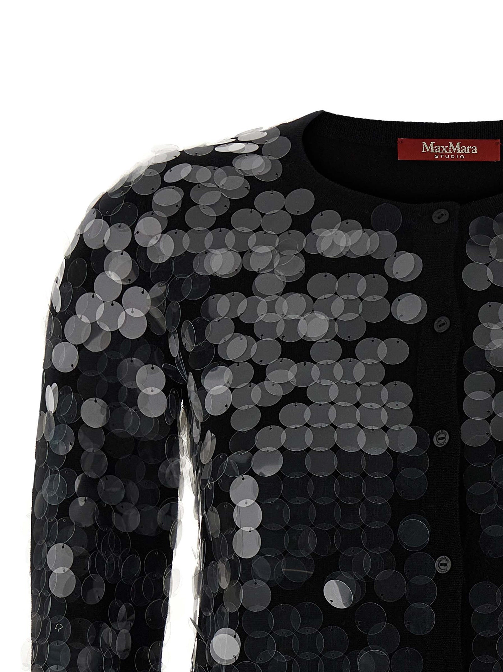 Max Mara Schwarzer Cardigan aus Schurwolle