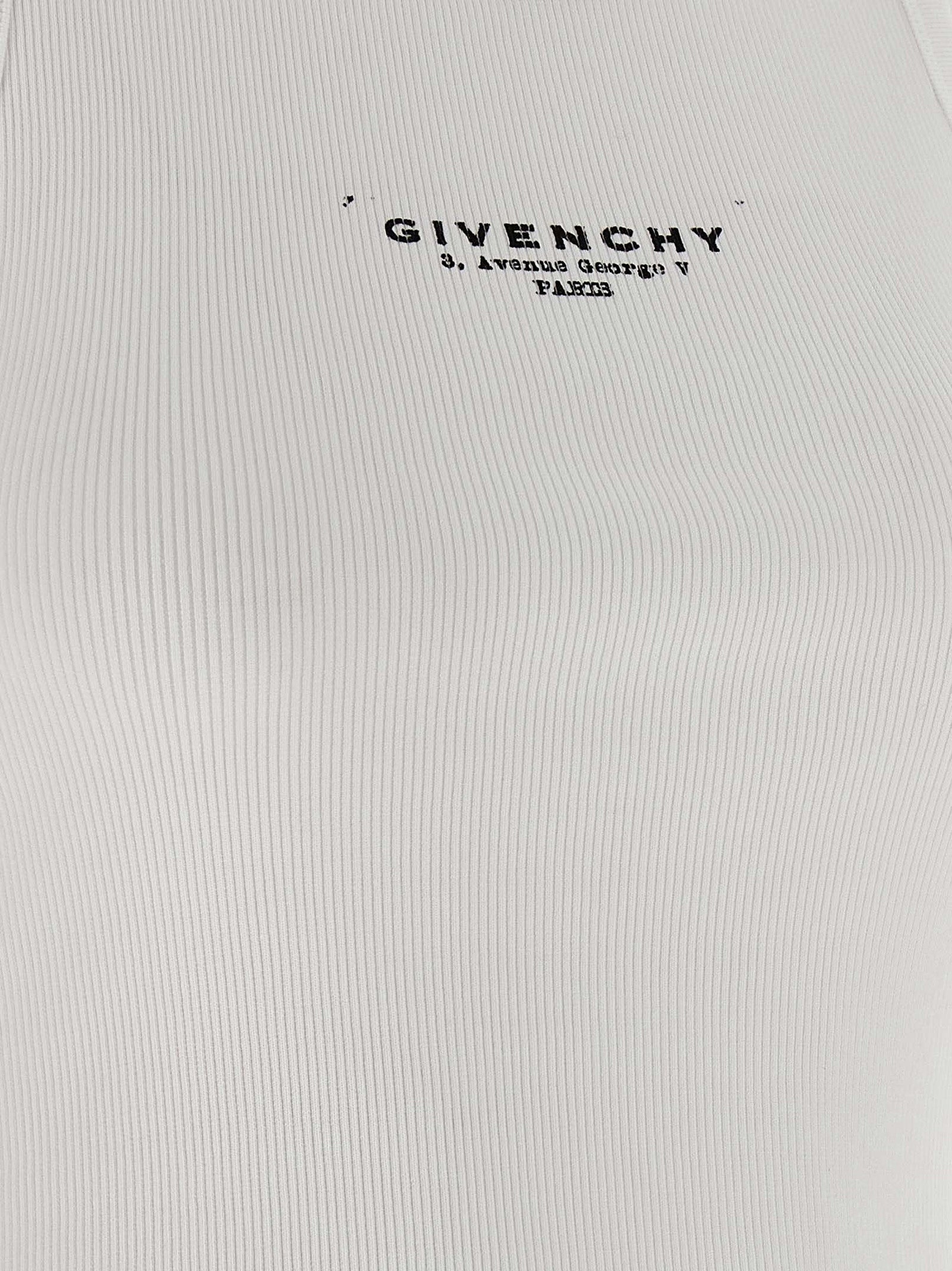 Givenchy Weißes ärmelloses Baumwoll-T-Shirt