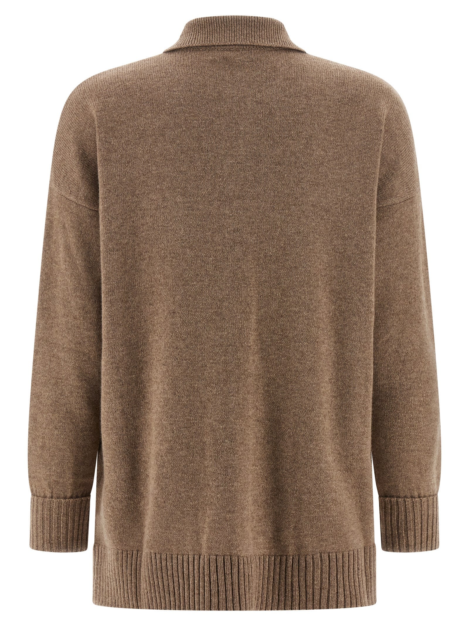 Max Mara Brauner Kaschmir-Strickjacke