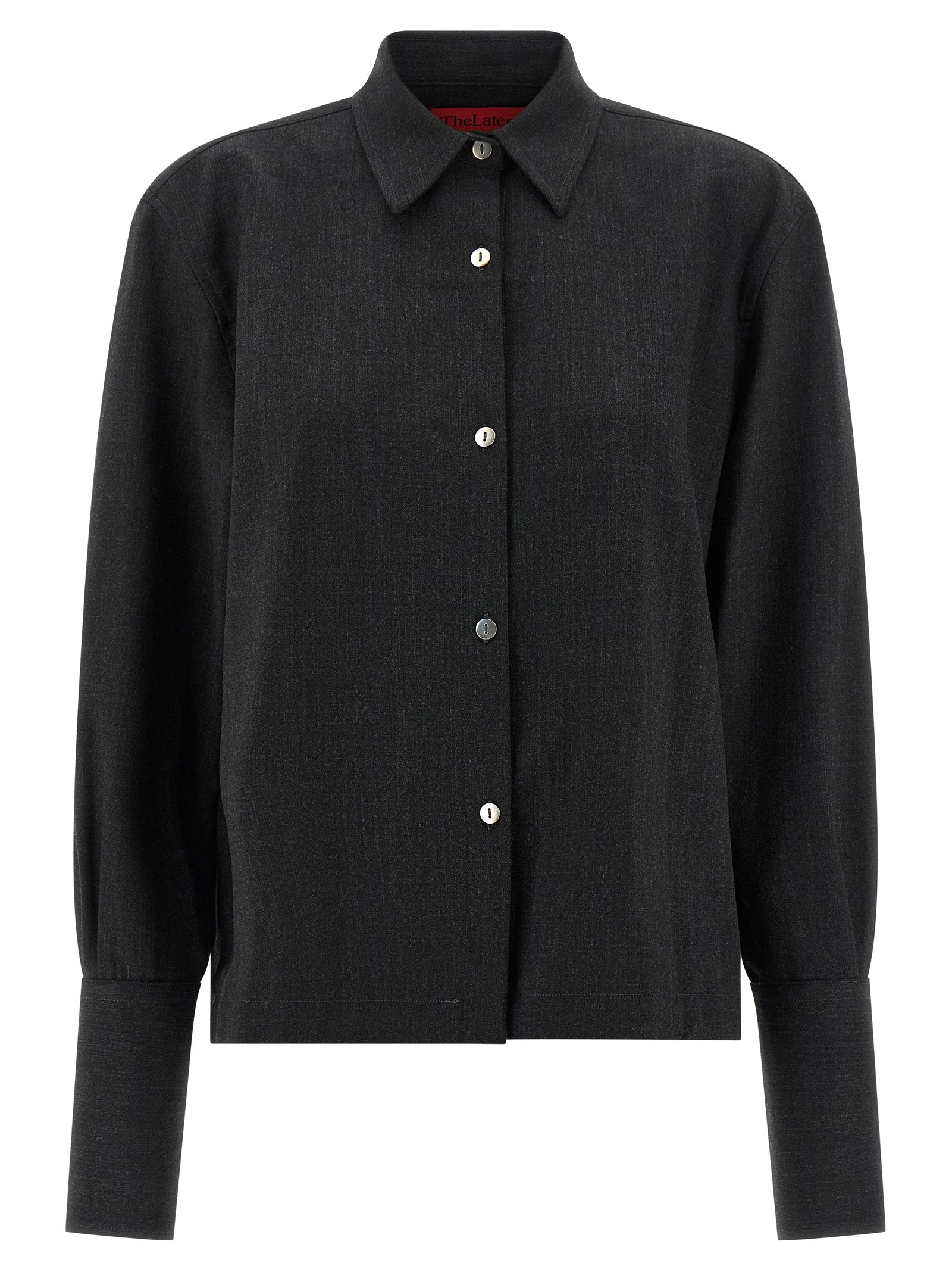THELATEST Graue Polyester-Bluse