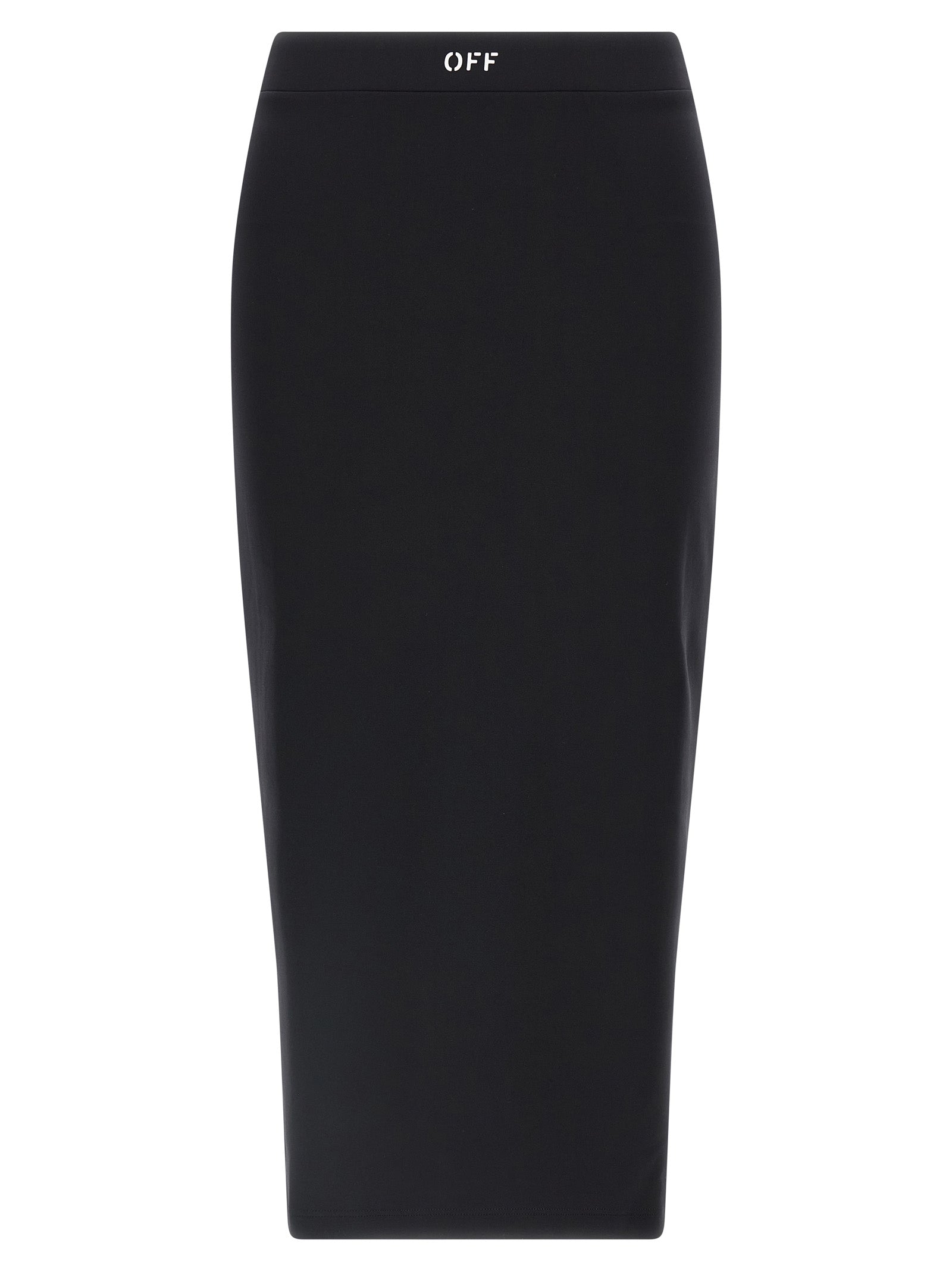 Off-White Schwarzer Midi-Rock aus Polyamid