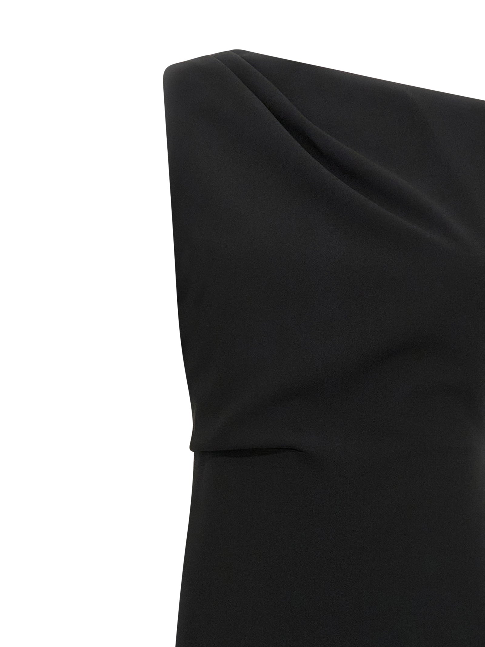 Max Mara Langes Schwarzes Kleid aus Triacetat