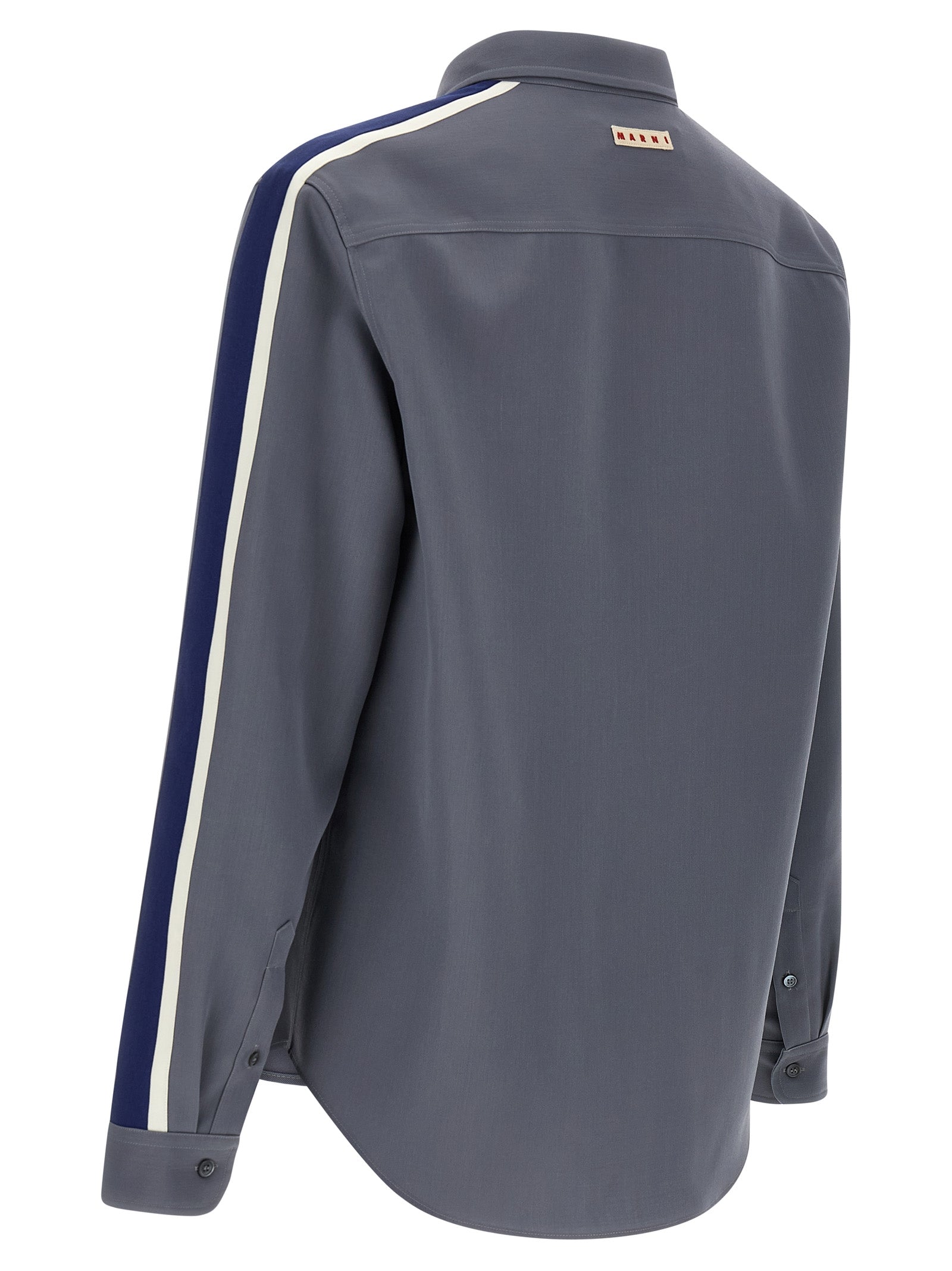 Marni Graue Bluse aus reiner Schurwolle