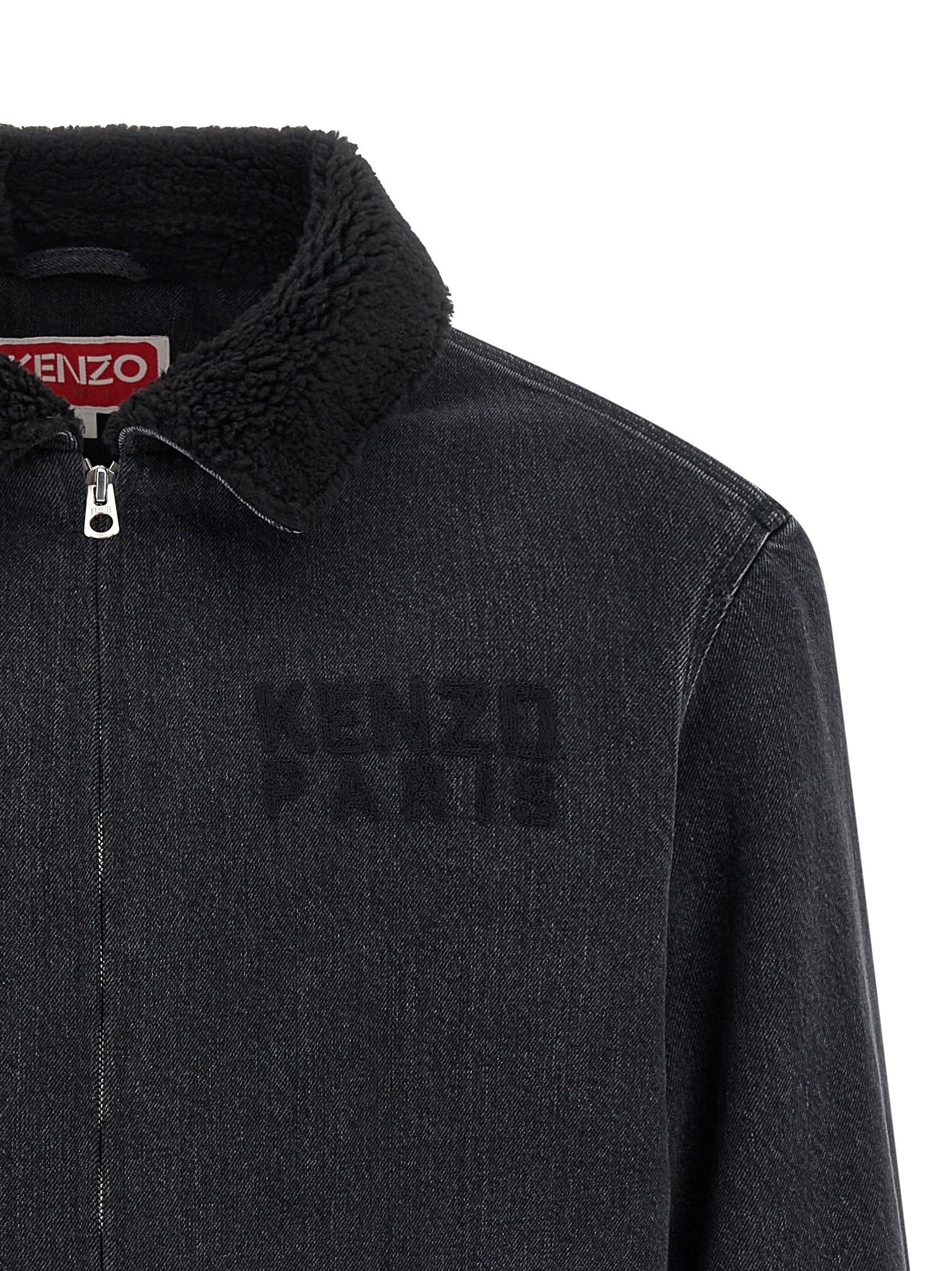 Kenzo Schwarze Baumwoll-Denimjacke