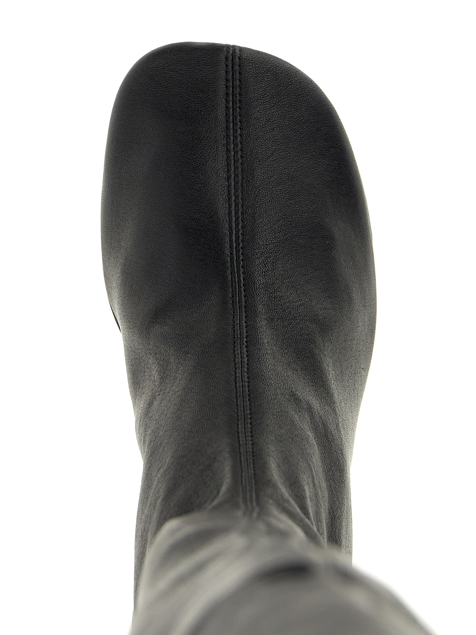 Jil Sander Schwarze Leder Overknee-Stiefel