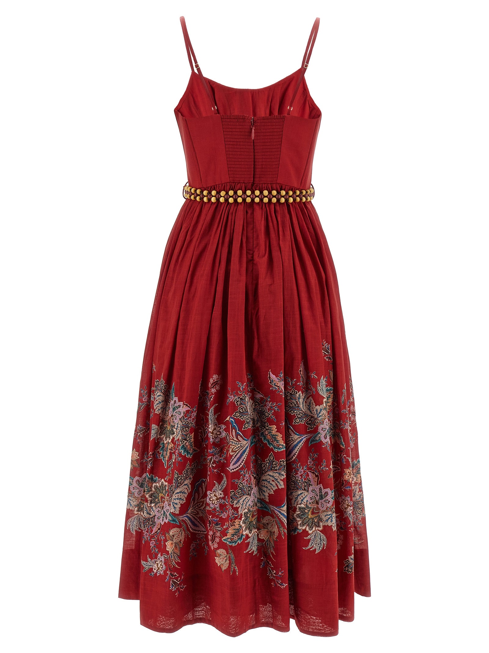 Zimmermann Buntes Baumwoll-Midi-Kleid
