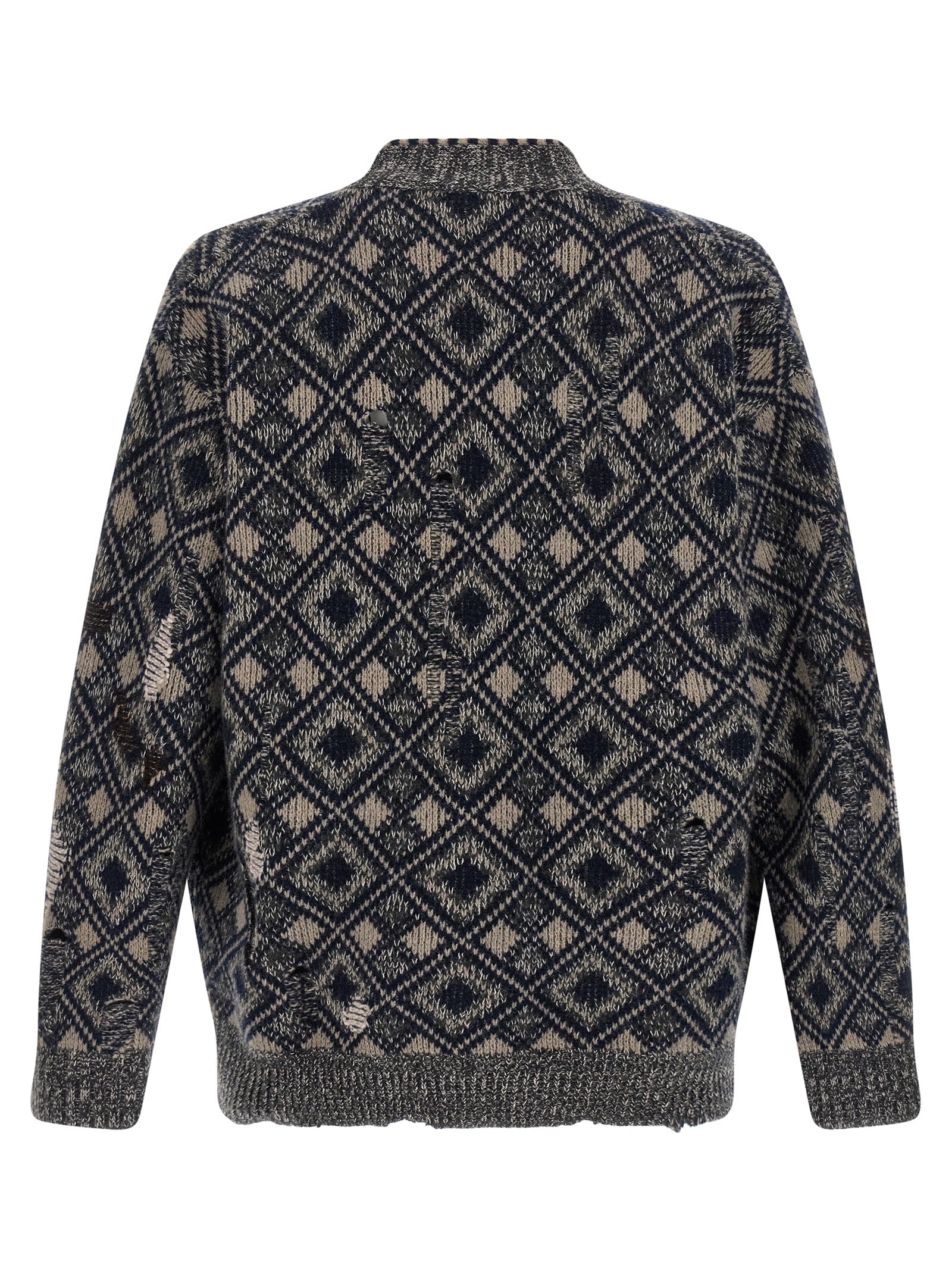 WALES BONNER Mehrfarbige Strickjacke aus Merinowolle