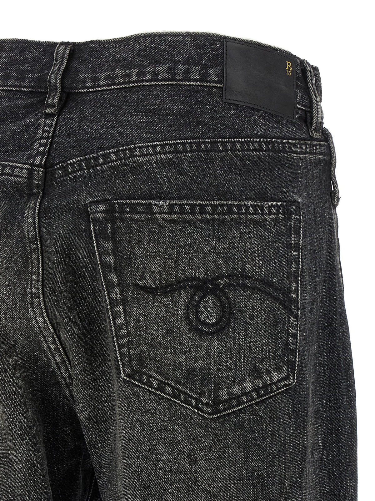 R13 Schwarze Baumwolljeans Denim