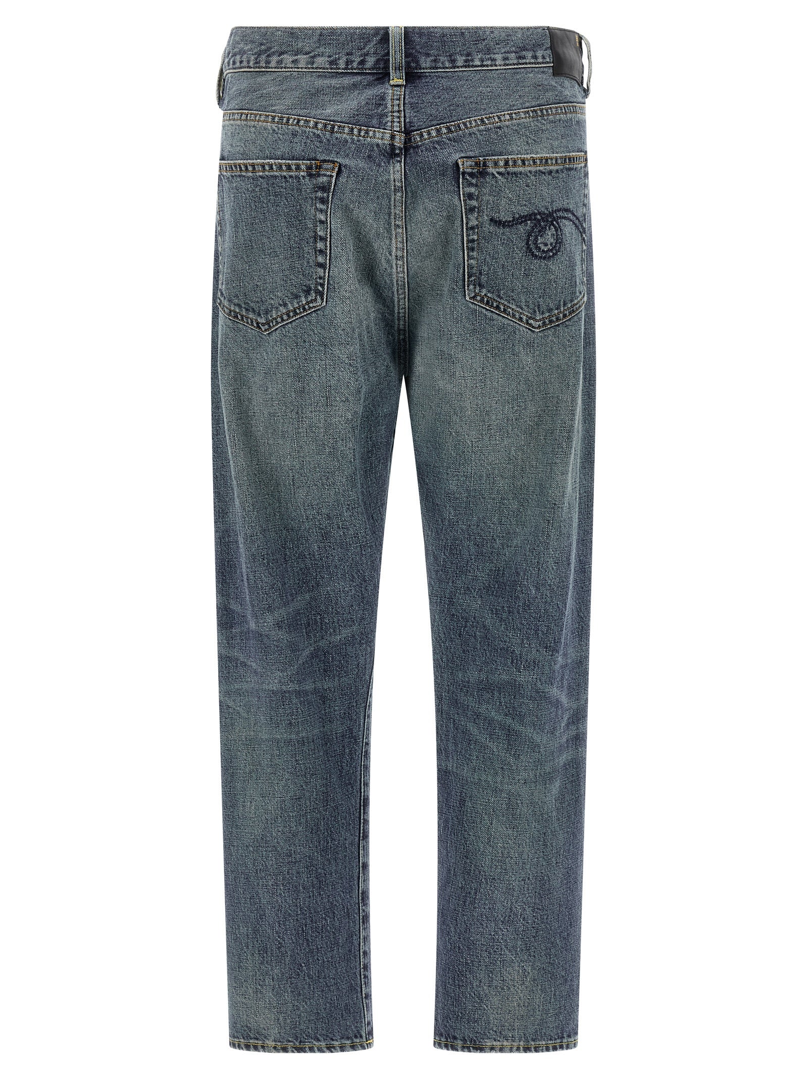 R13 Blaue Jeans aus Baumwolle im geraden Schnitt