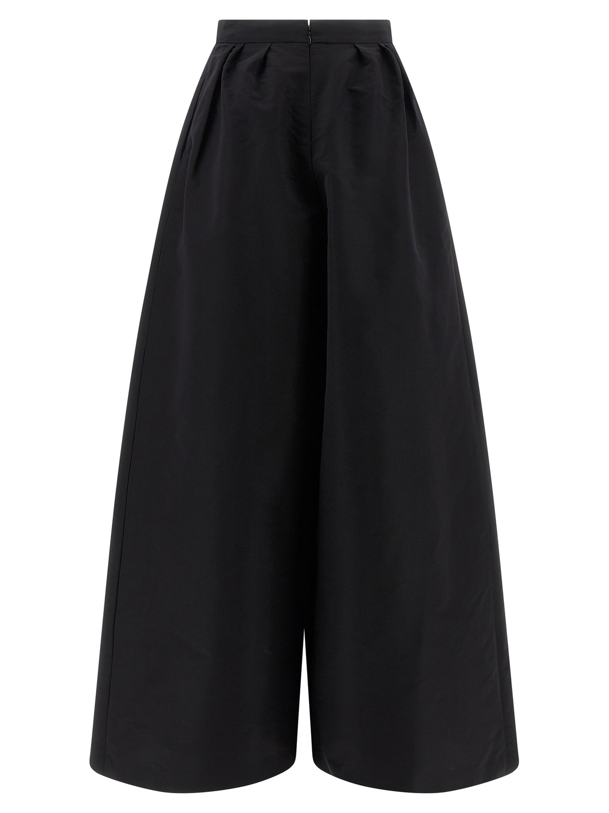 Carolina Herrera Schwarze Seiden-Freizeithose