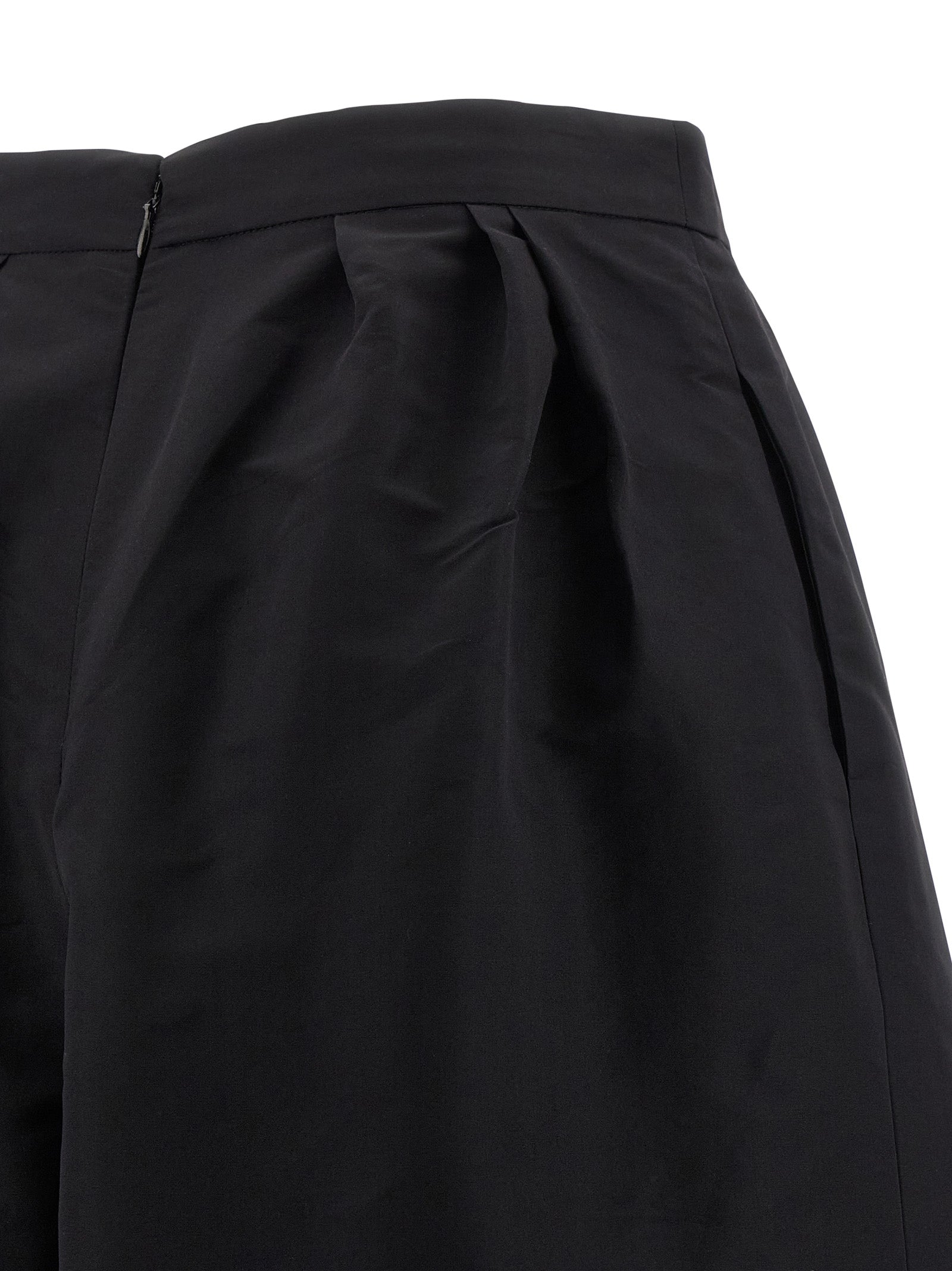 Carolina Herrera Schwarze Seiden-Freizeithose