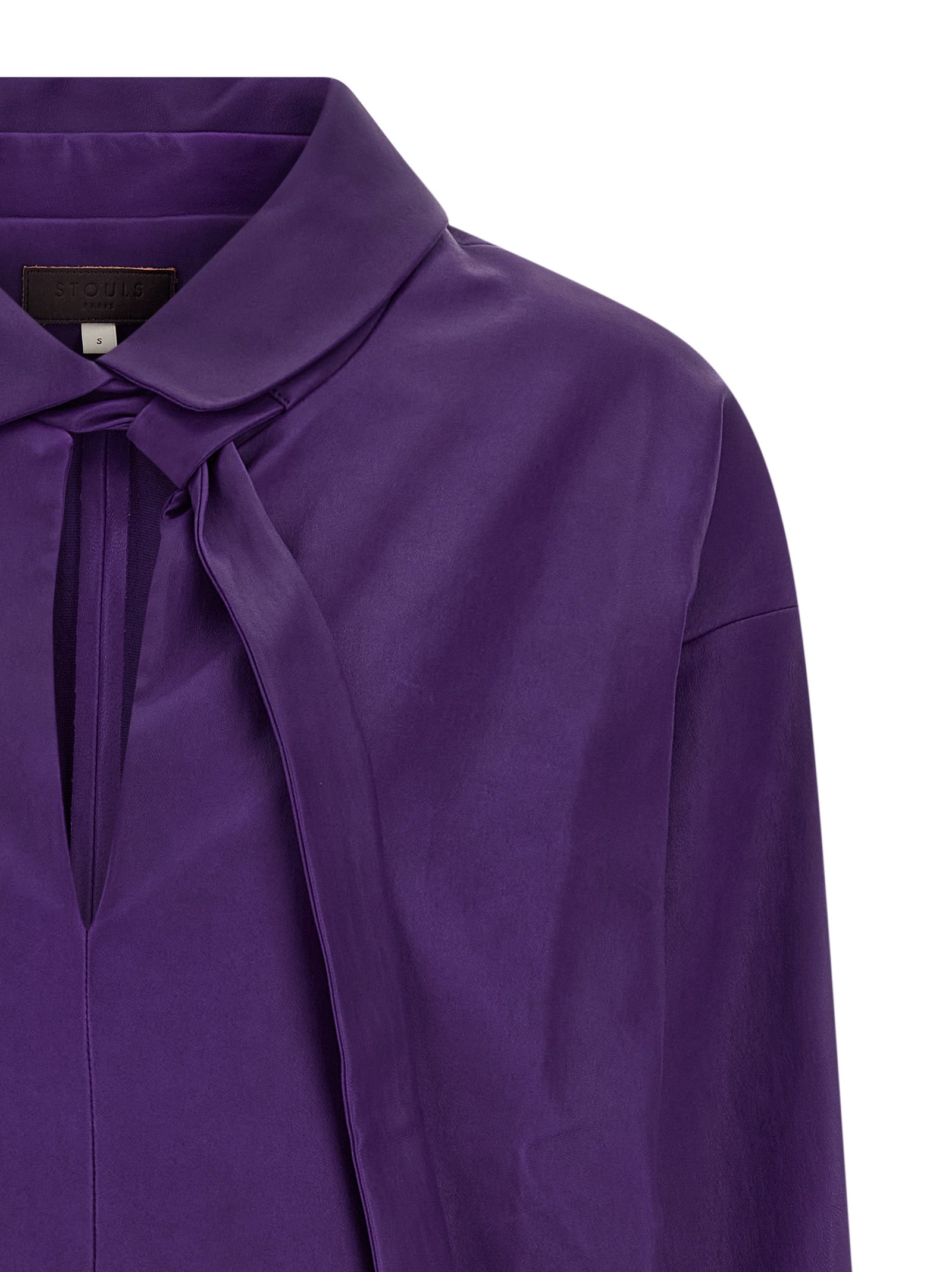 STOULS Lila Lammlederbluse