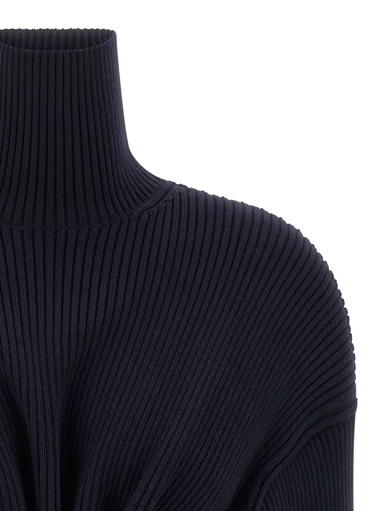 Balenciaga Kurzes blaues Wollkleid