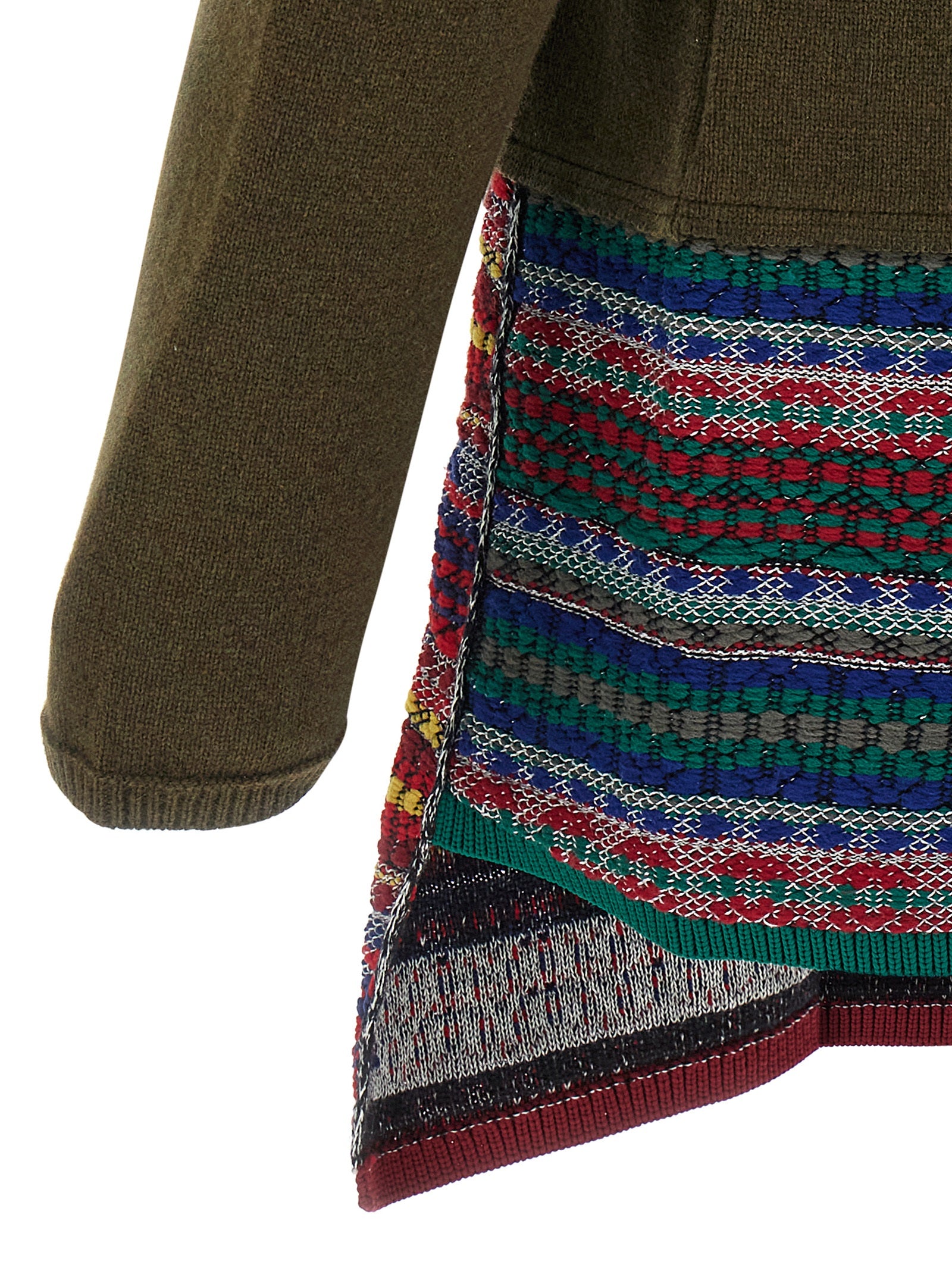 Comme Des Garçons Zweifarbige Wollstrickjacke