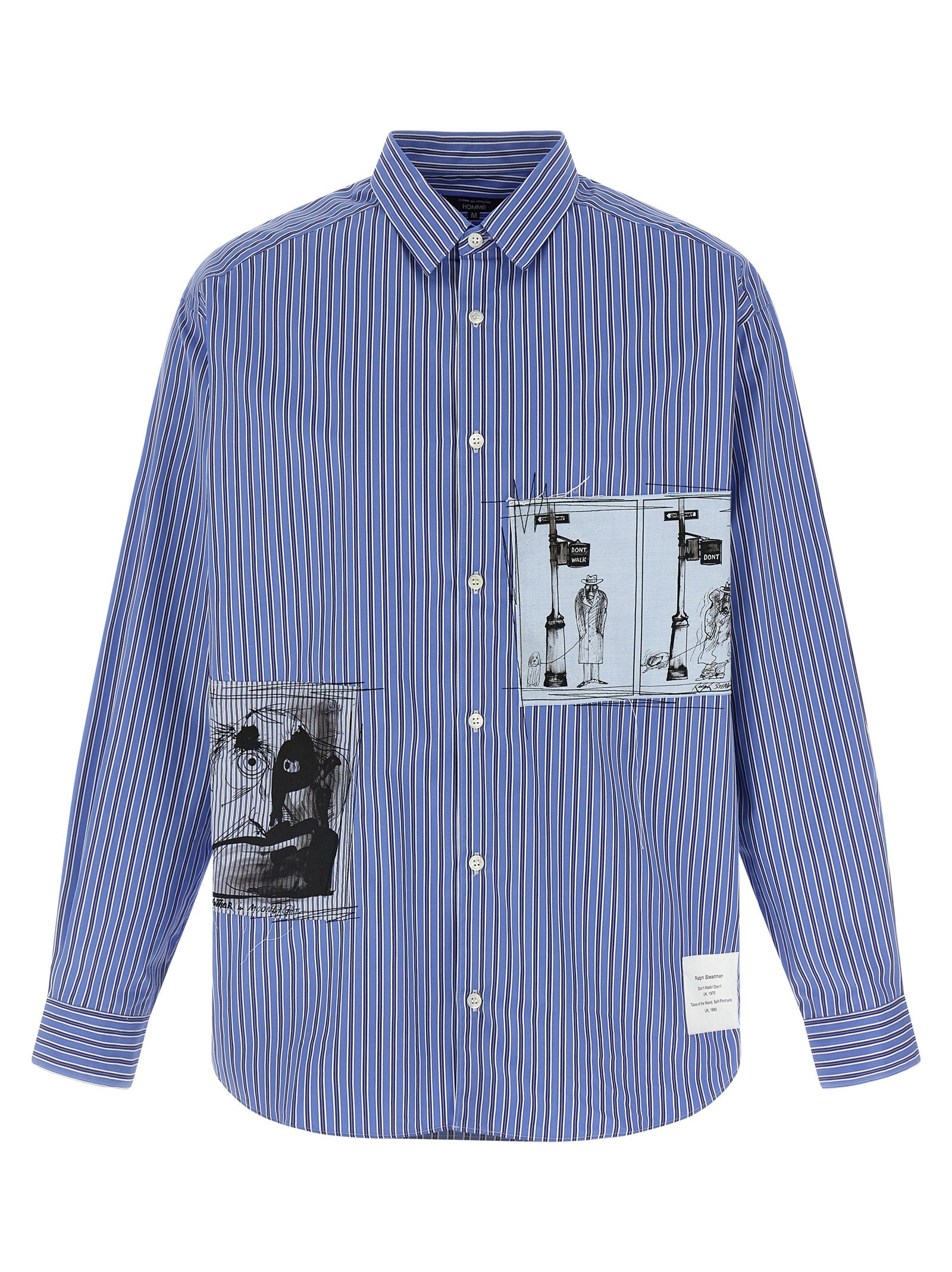 Comme Des Garçons Blaue Baumwollbluse