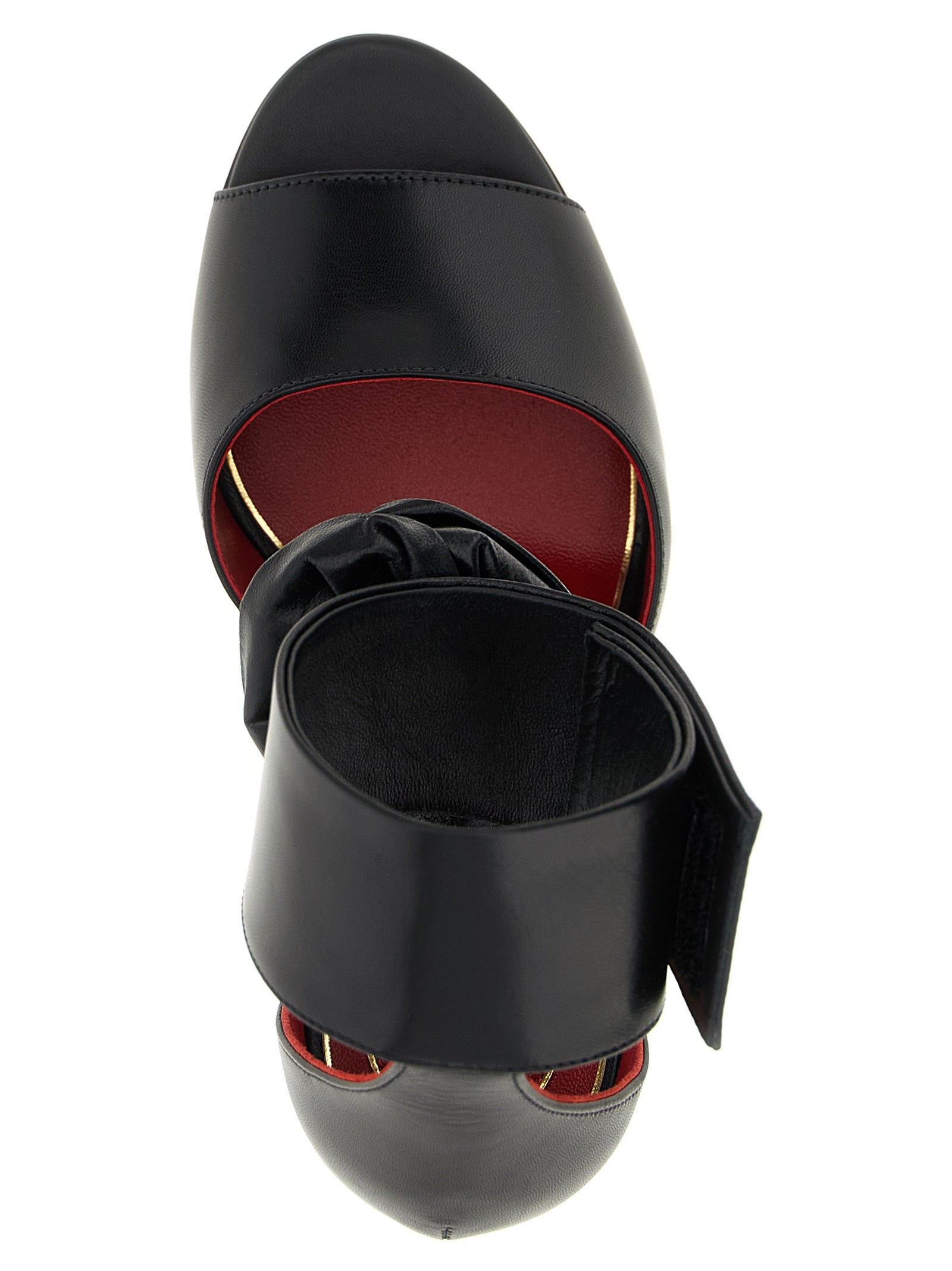 Valentino Garavani Schwarze Stiletto-Sandalen aus Kalbsleder
