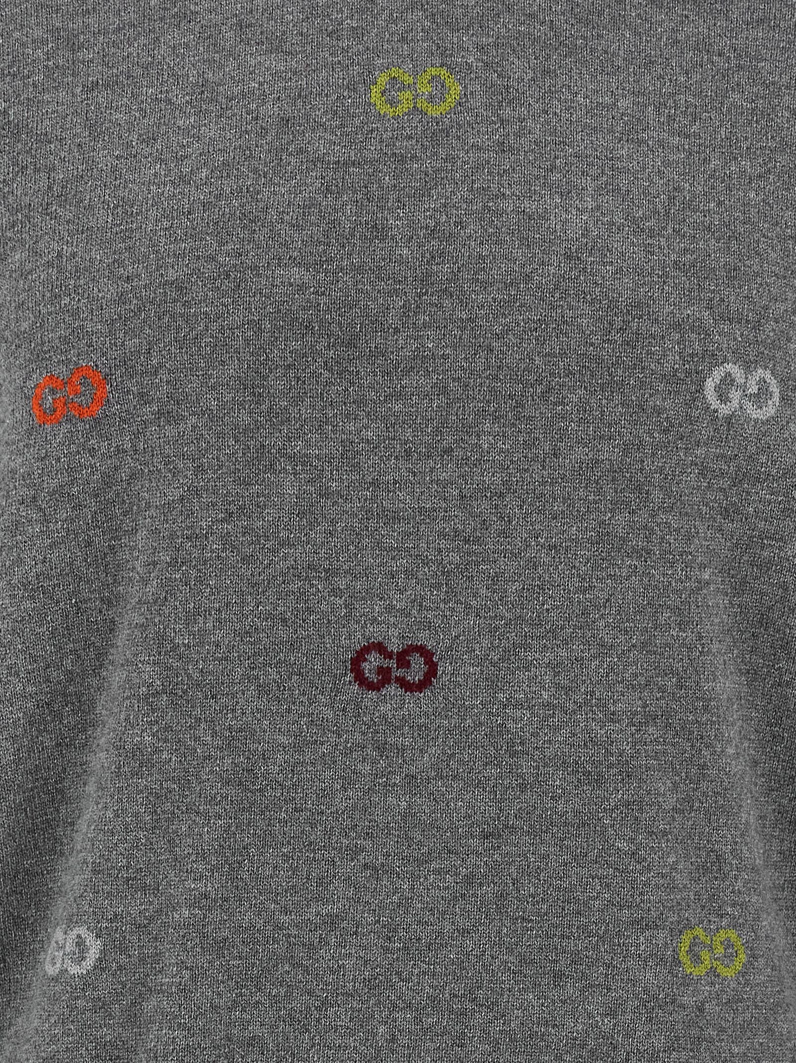 Gucci Grauer Kaschmir-Strickjacke
