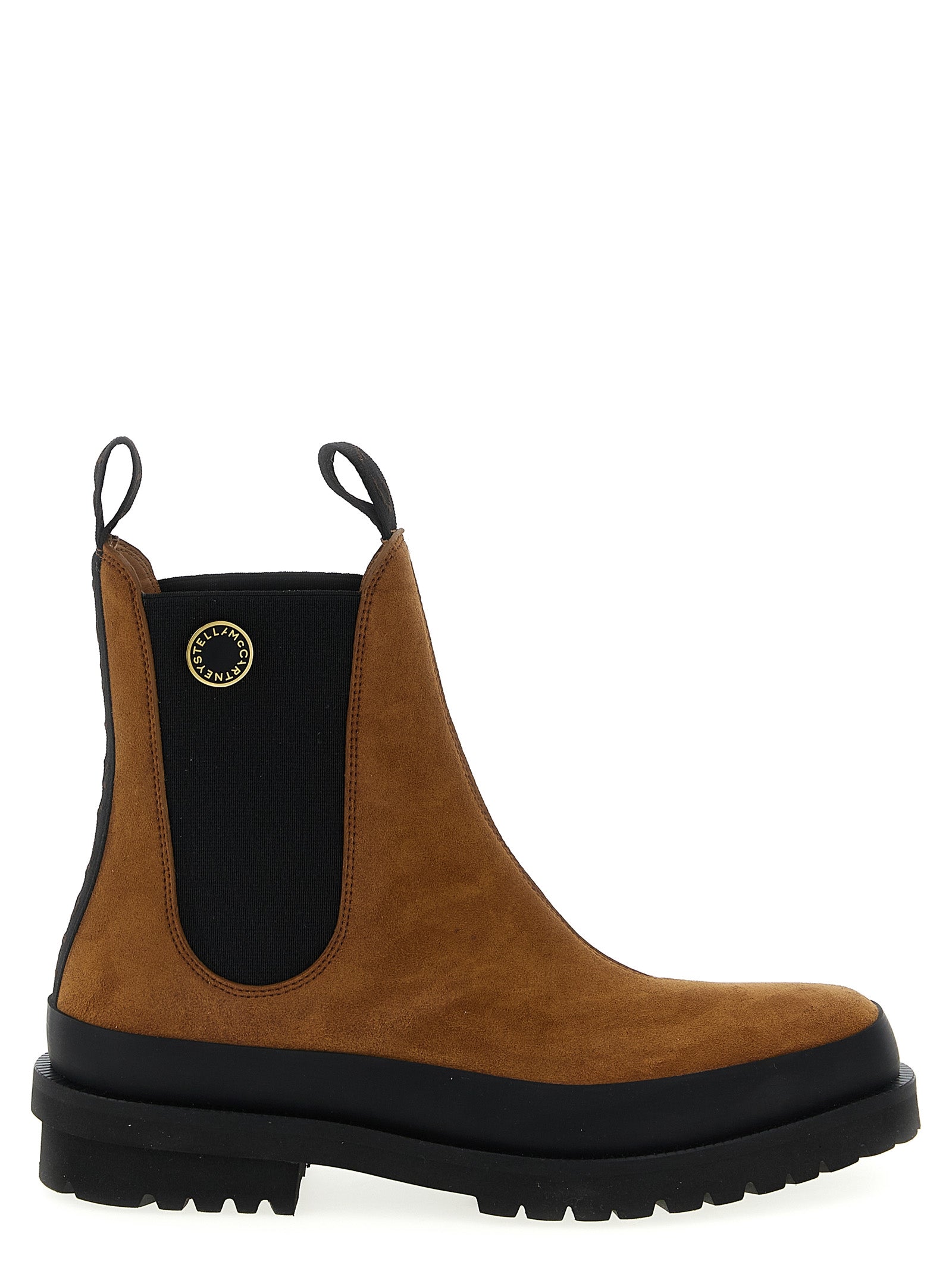 Stella McCartney Braune Ankle Boots aus Viskose