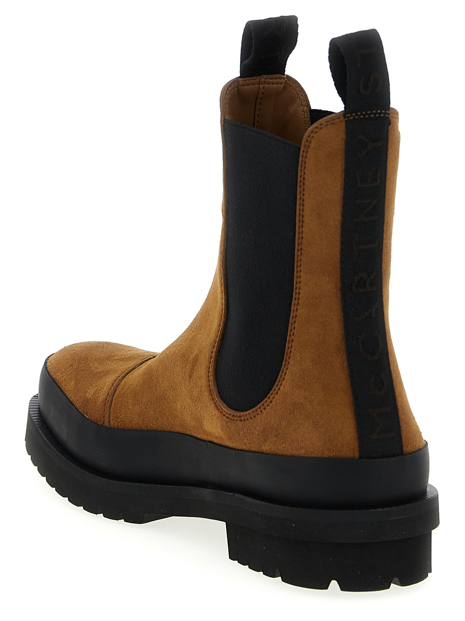 Stella McCartney Braune Ankle Boots aus Viskose