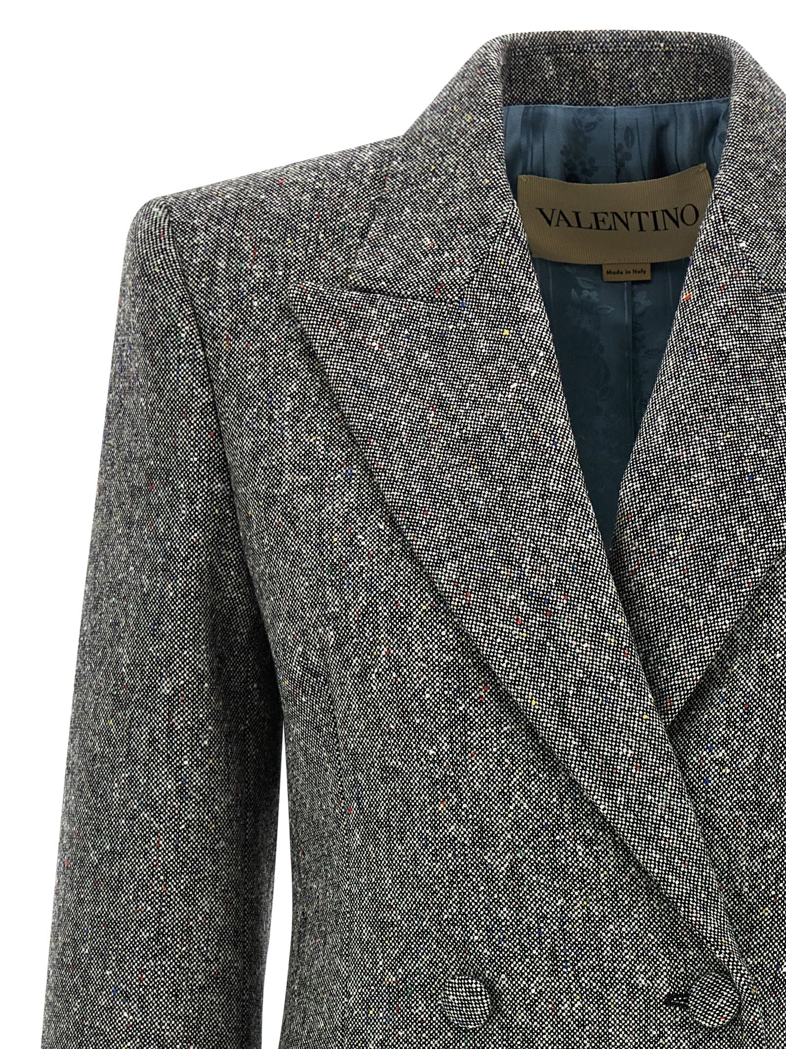 Valentino Garavani Grauer Blazer aus reiner Schurwolle