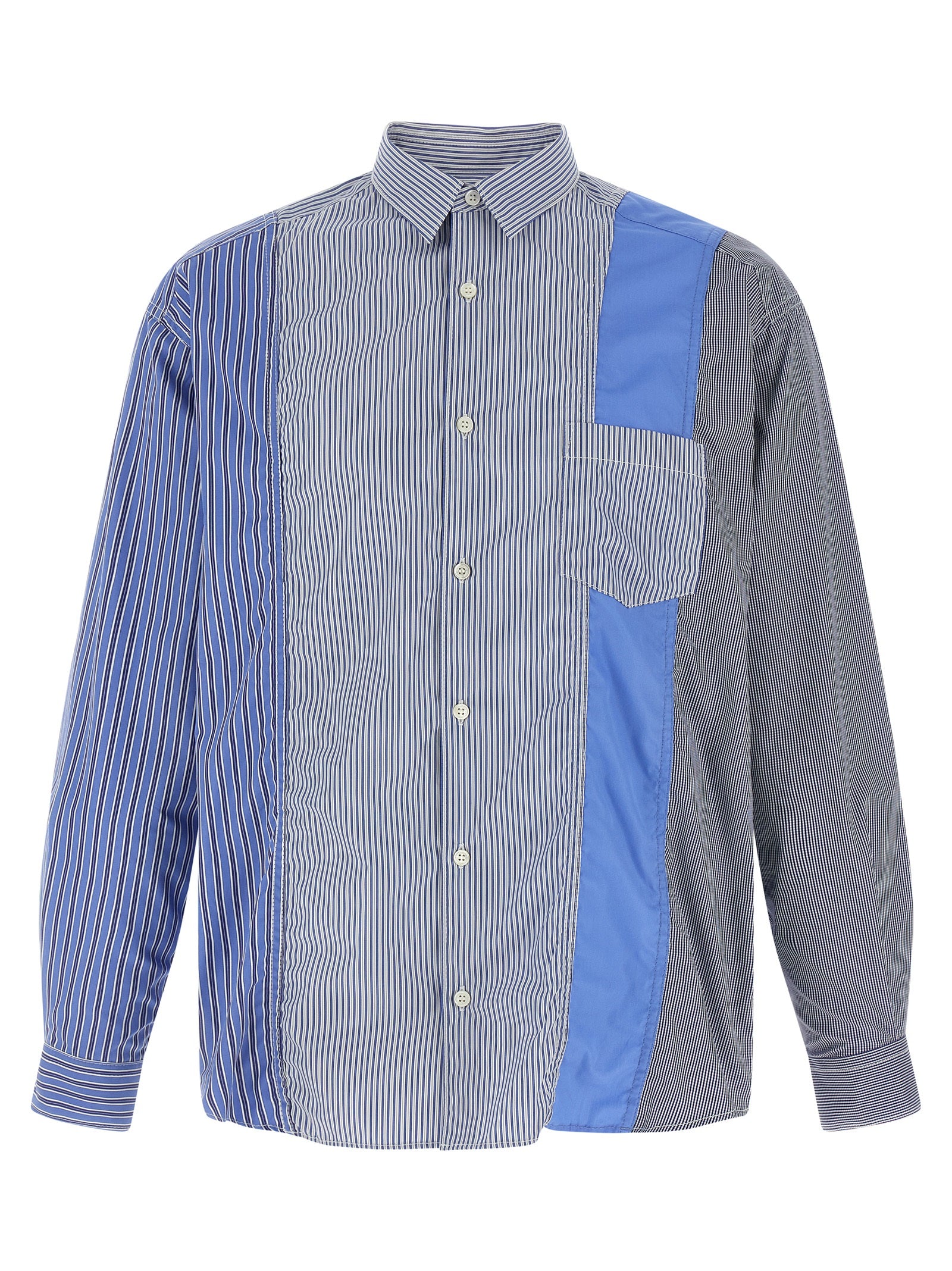 Comme Des Garçons Blaue Baumwollbluse