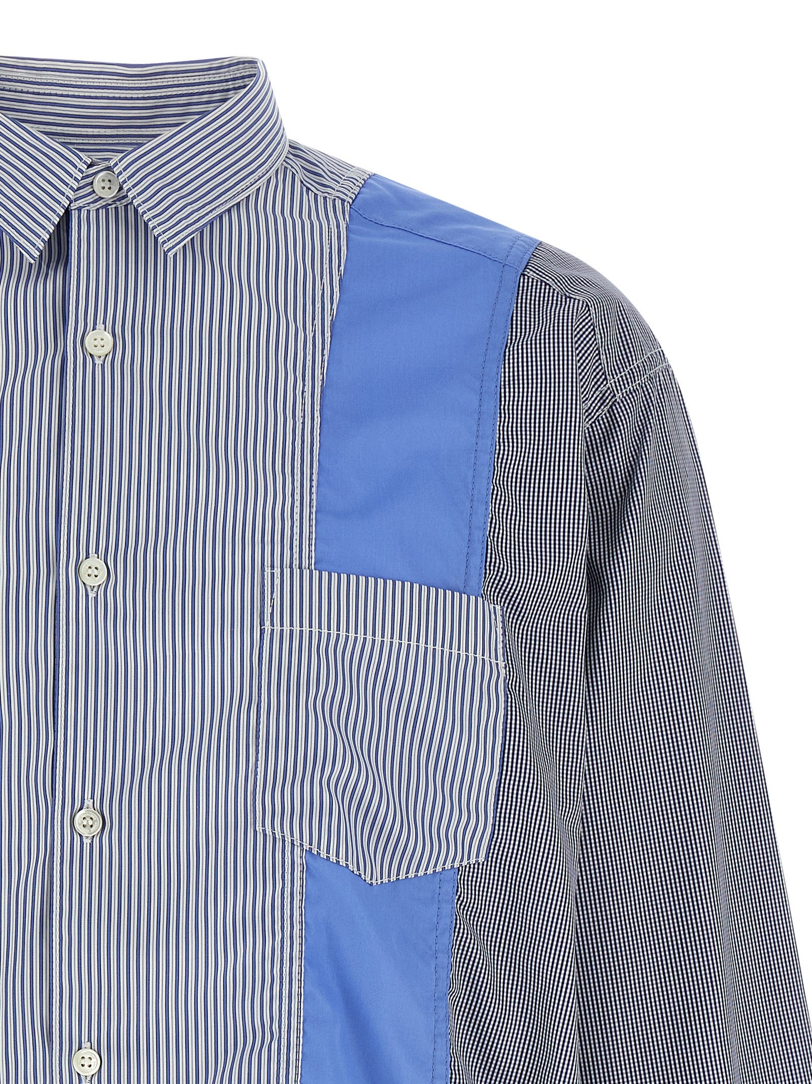 Comme Des Garçons Blaue Baumwollbluse