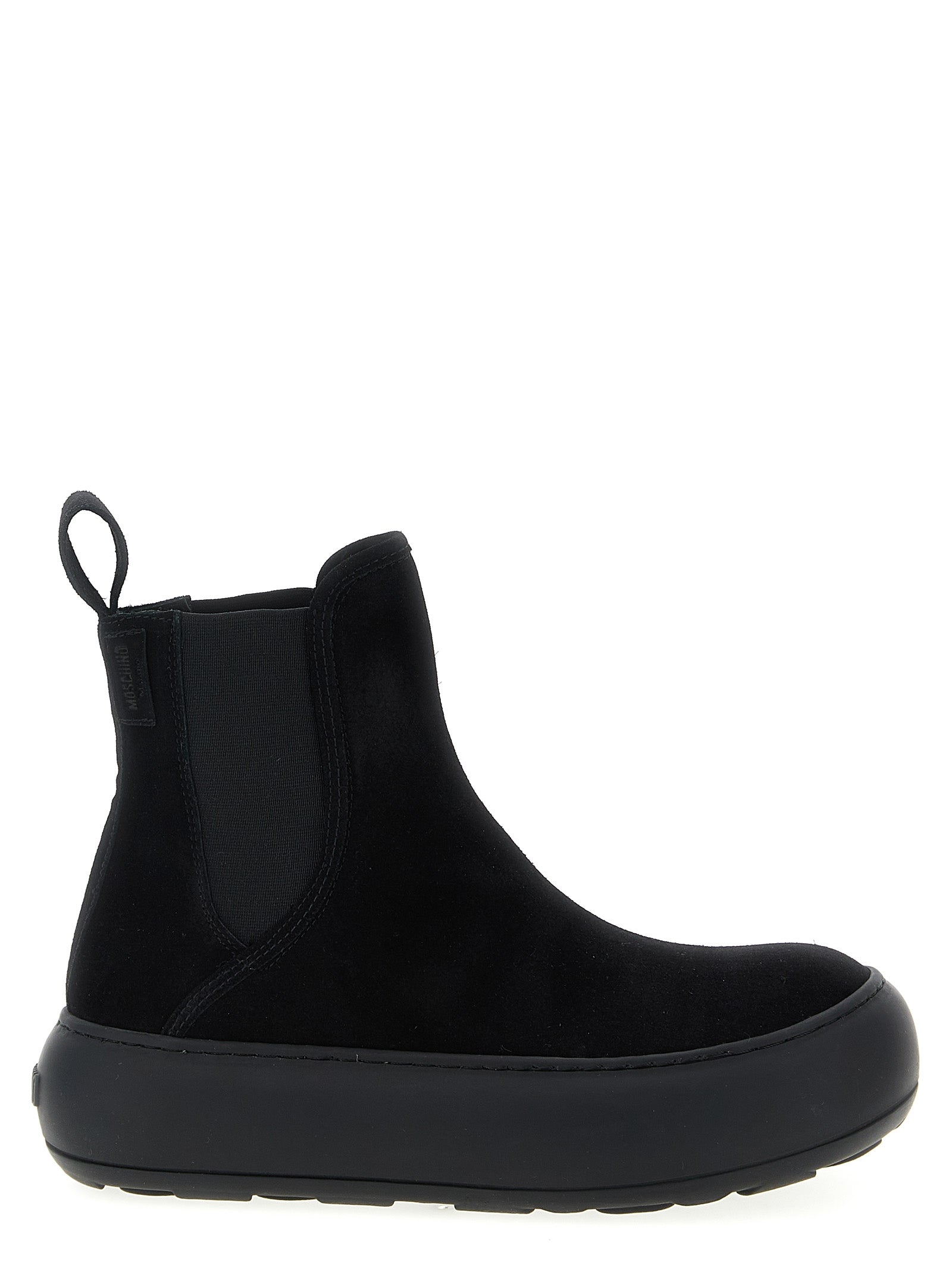 Moschino Schwarze Chelsea Boots aus Kalbsleder