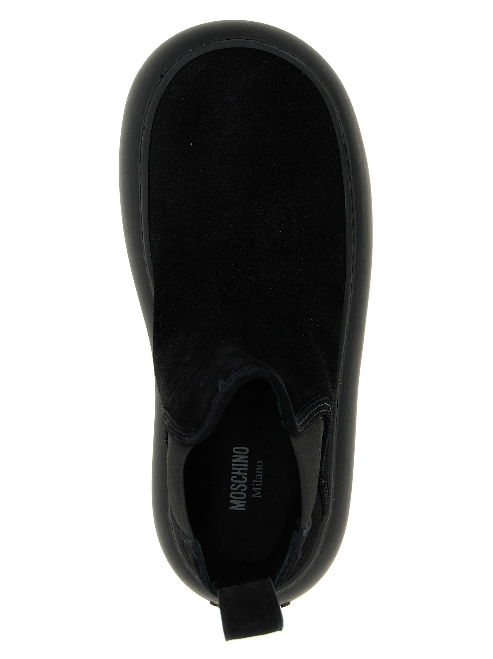 Moschino Schwarze Chelsea Boots aus Kalbsleder