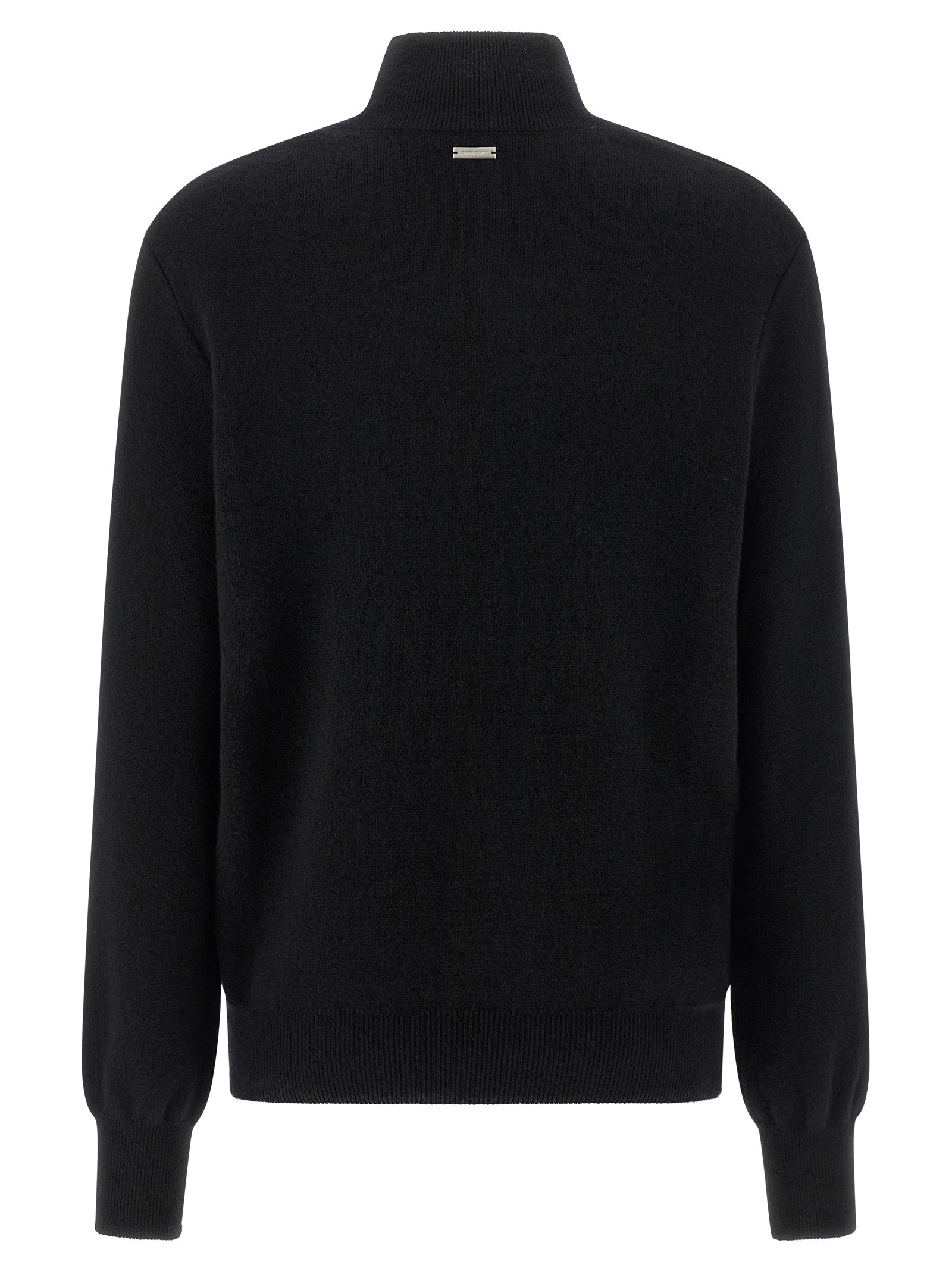 Ferragamo Schwarzer Cardigan aus Schurwolle