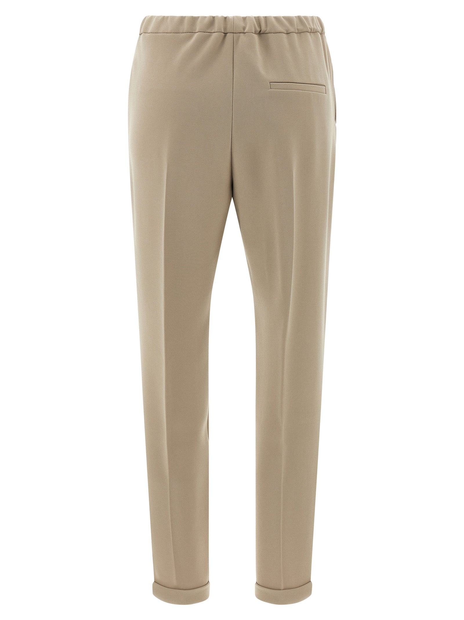 Alberto Biani Beige Triacetat Freizeithose