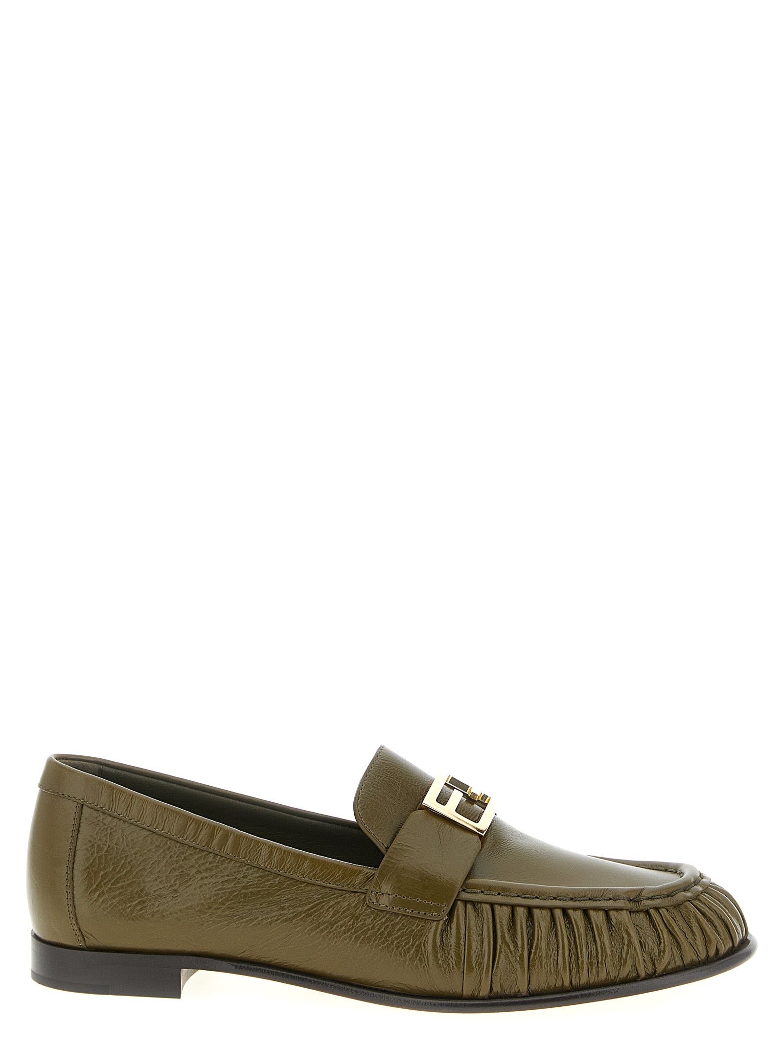 Fendi Bicolor Lammleder Loafer zum Hineinschlüpfen