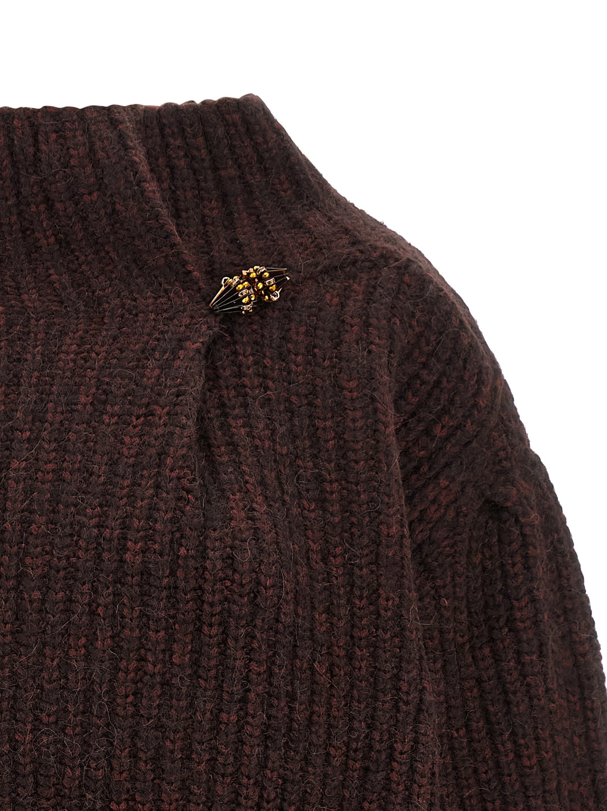 Dries Van Noten Mehrfarbige Wollstrickjacke