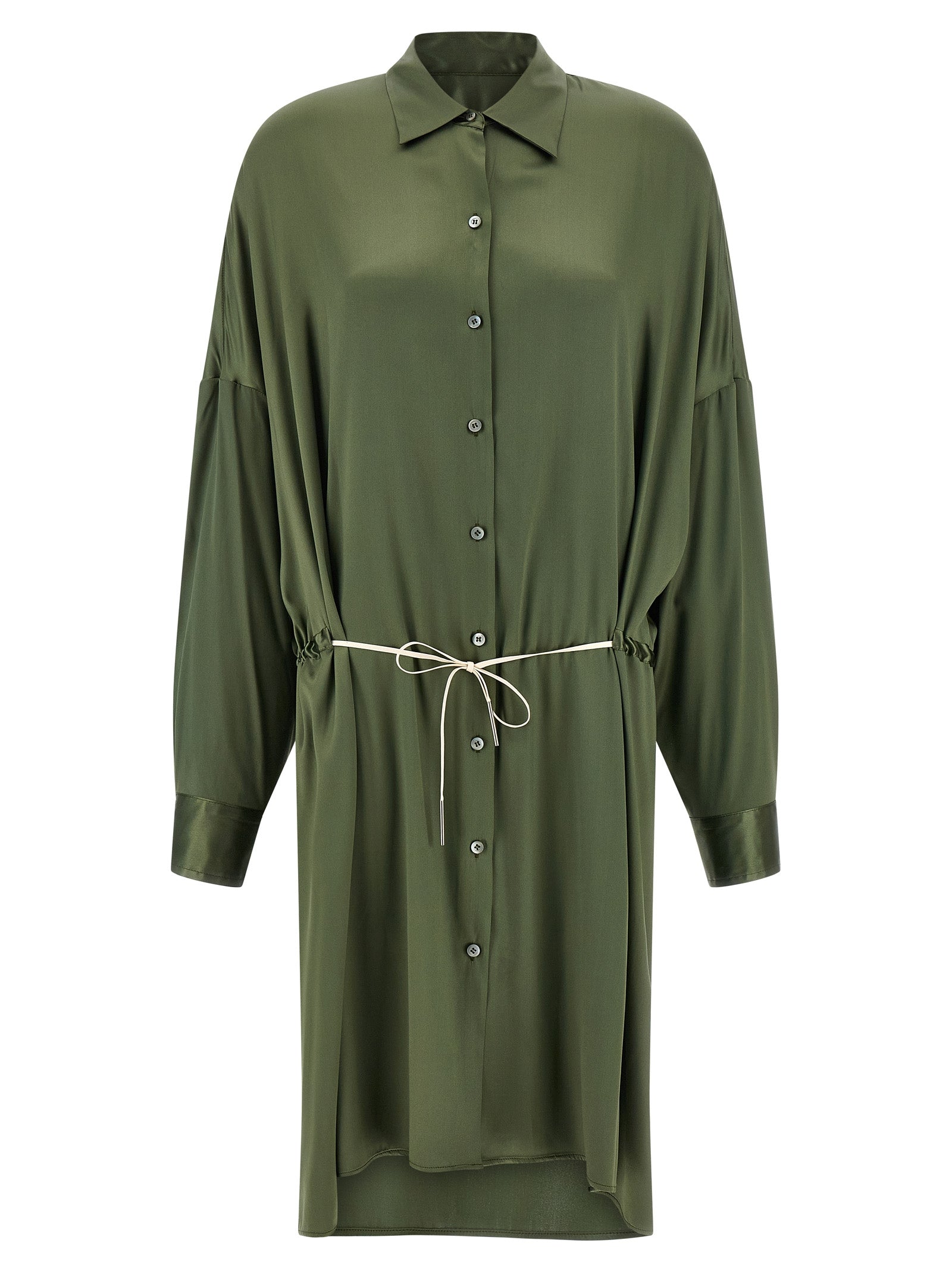 Dries Van Noten Zweifarbige Seiden-Midikleid