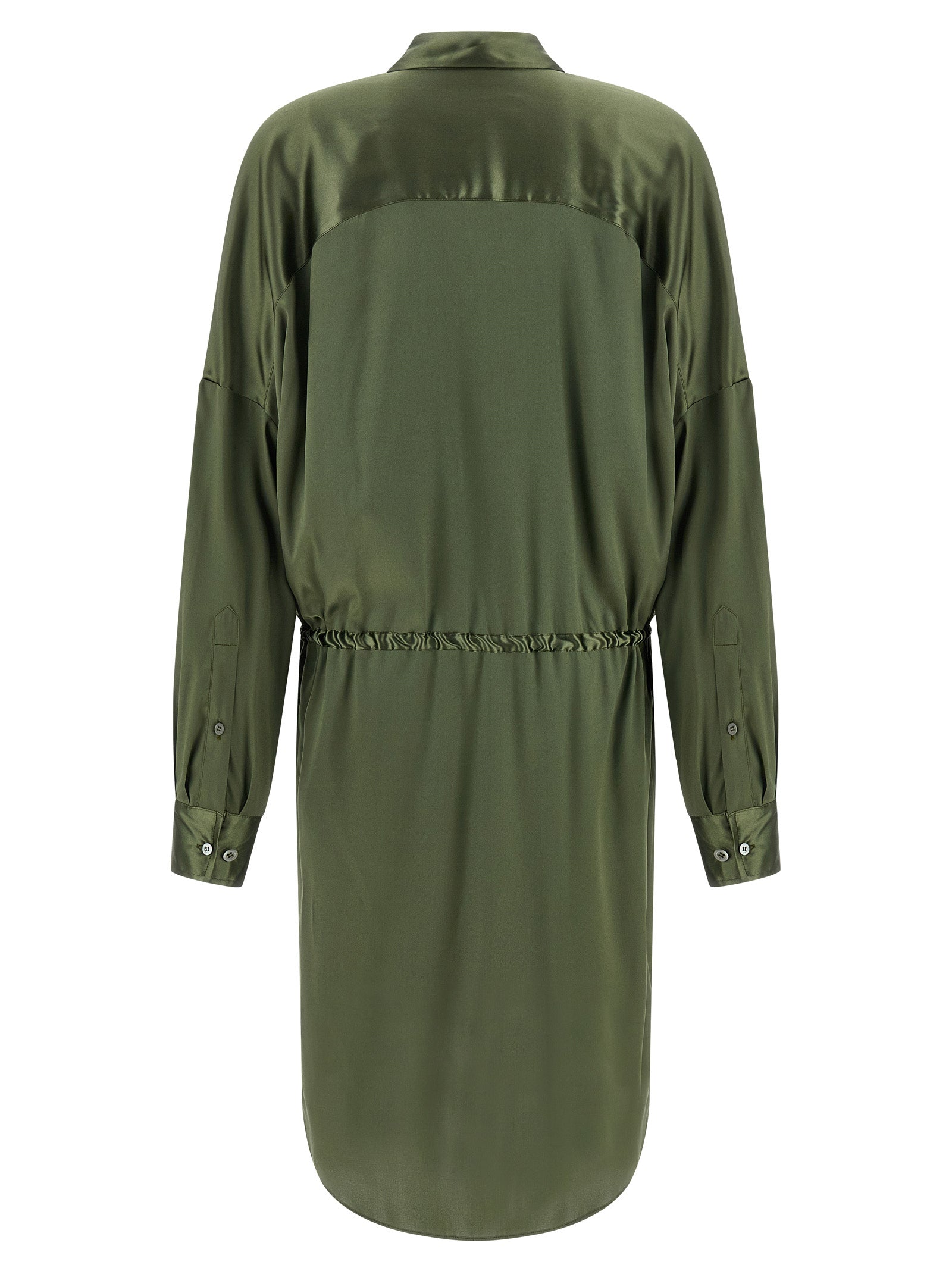 Dries Van Noten Zweifarbige Seiden-Midikleid
