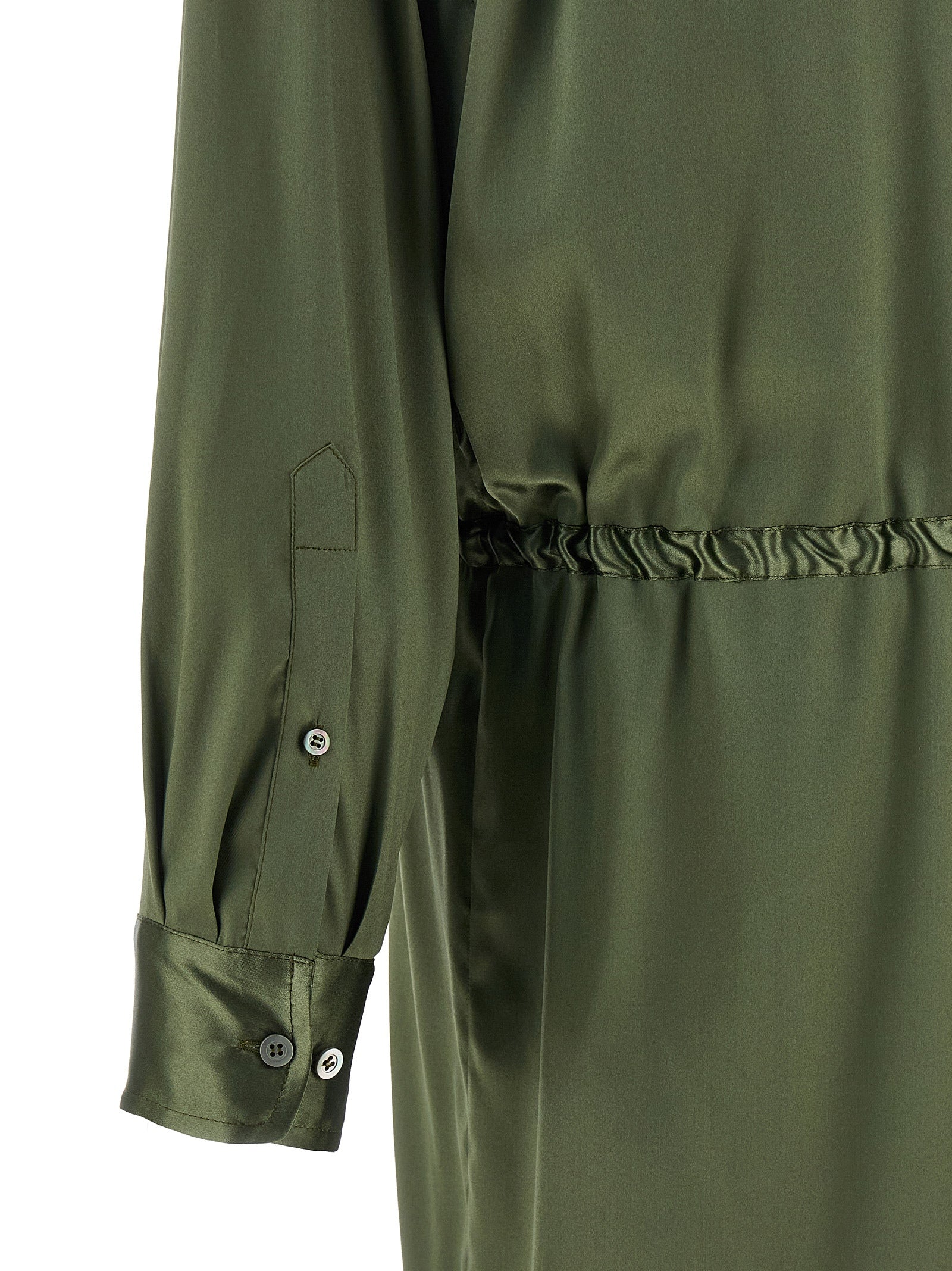 Dries Van Noten Zweifarbige Seiden-Midikleid