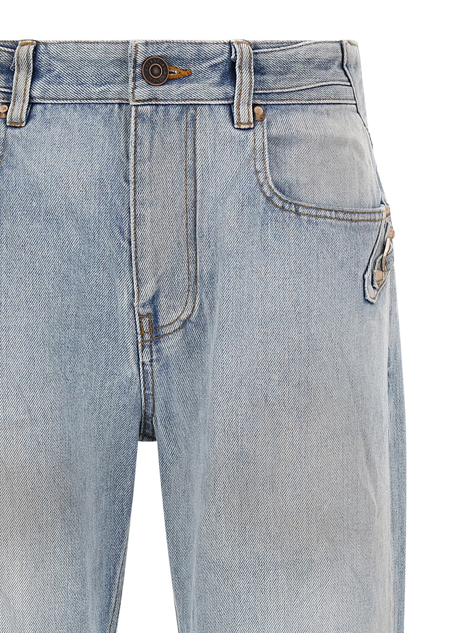 Balenciaga Blaue Jeans aus Baumwolle im geraden Schnitt