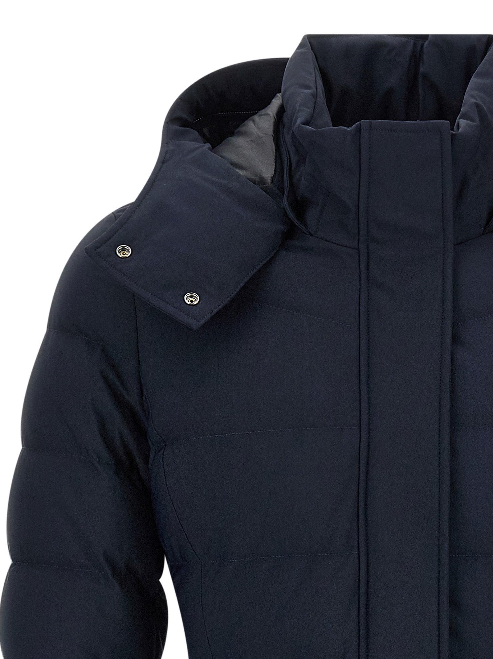 Moose Knuckles Blauer Nylon-Parka