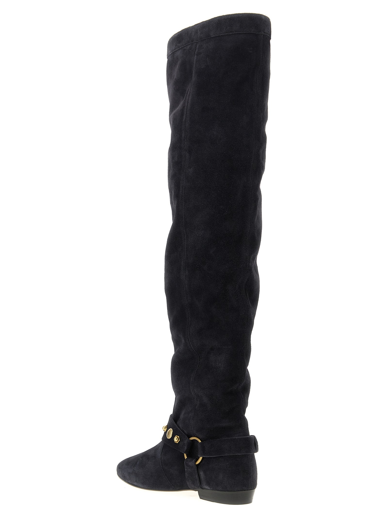 Isabel Marant Schwarzes Kalbsleder Over-the-Knee