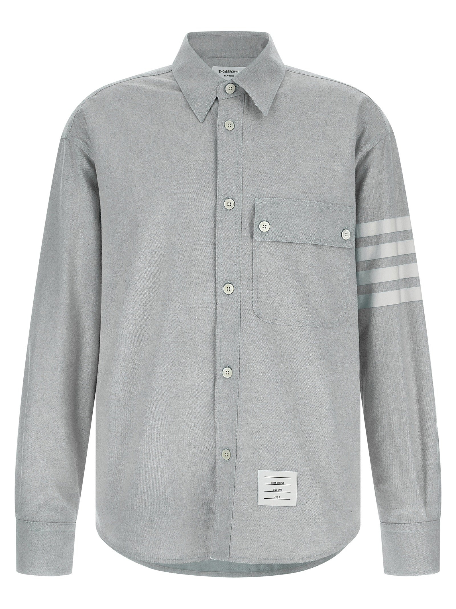 Thom Browne Graue Baumwollbluse