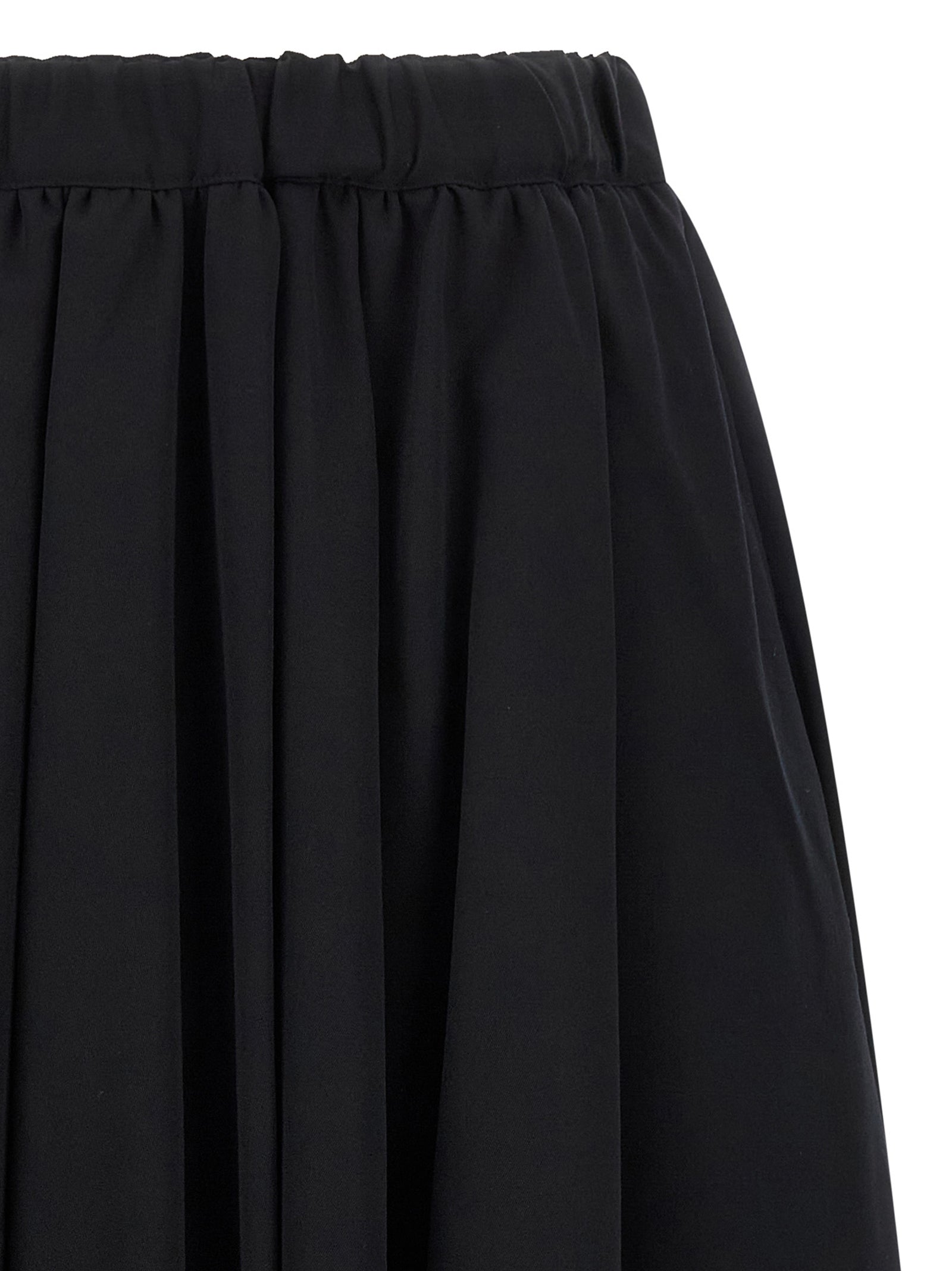 Comme Des Garçons Schwarzer Woll-Minirock